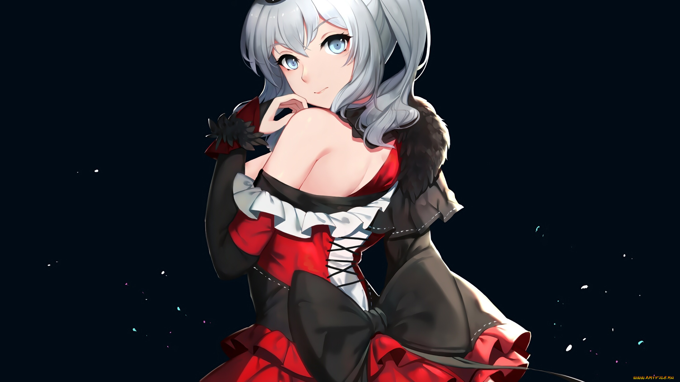 аниме, kantai, collection, фон, взгляд, девушка