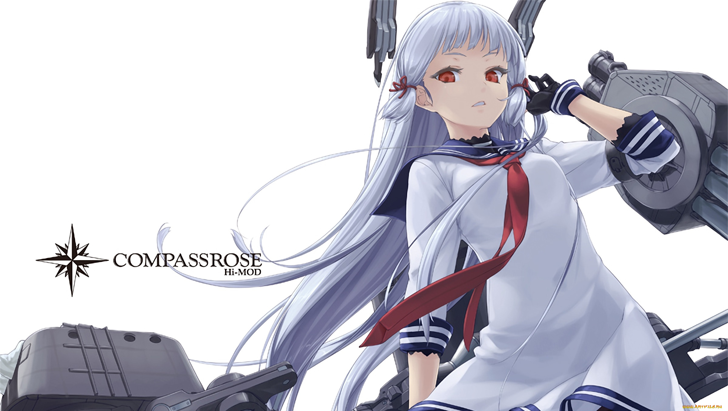 аниме, kantai, collection, девушка, фон, взгляд