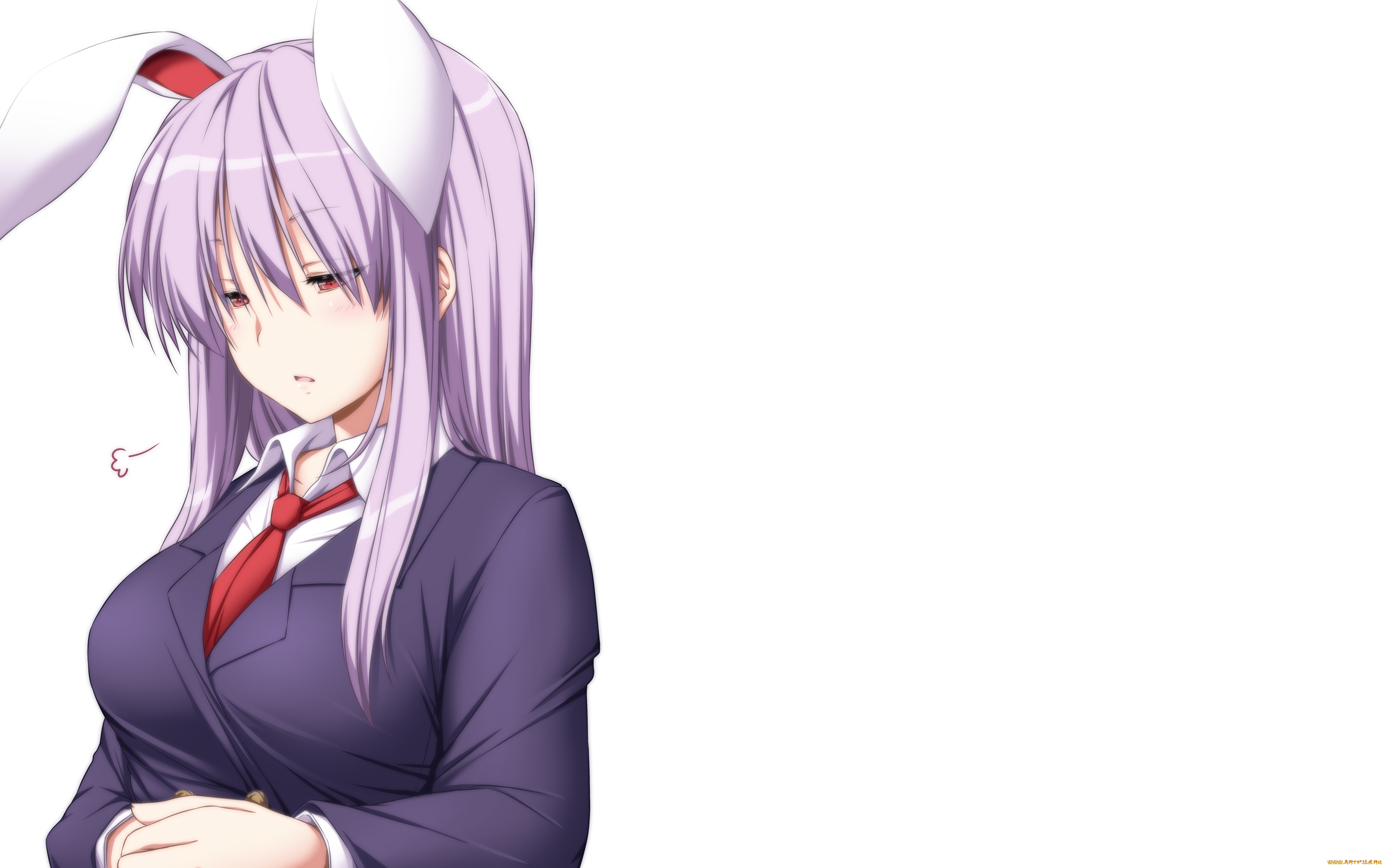 аниме, touhou, девушка, взгляд, фон