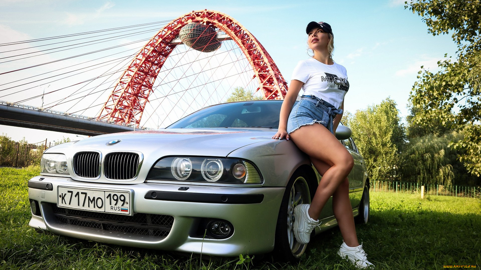 автомобили, -авто, с, девушками, bmw, 5, series