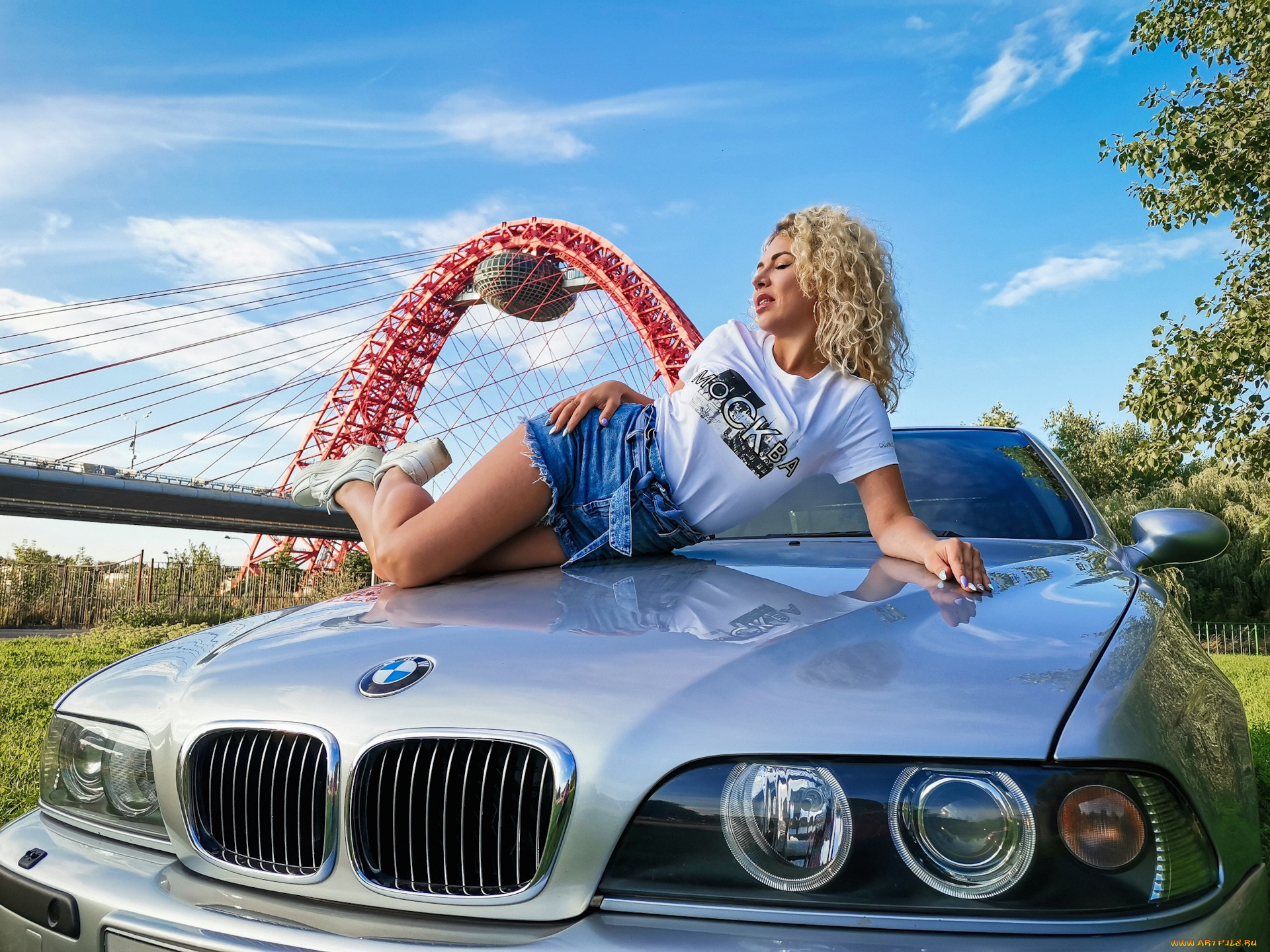 автомобили, -авто, с, девушками, bmw, 5, series