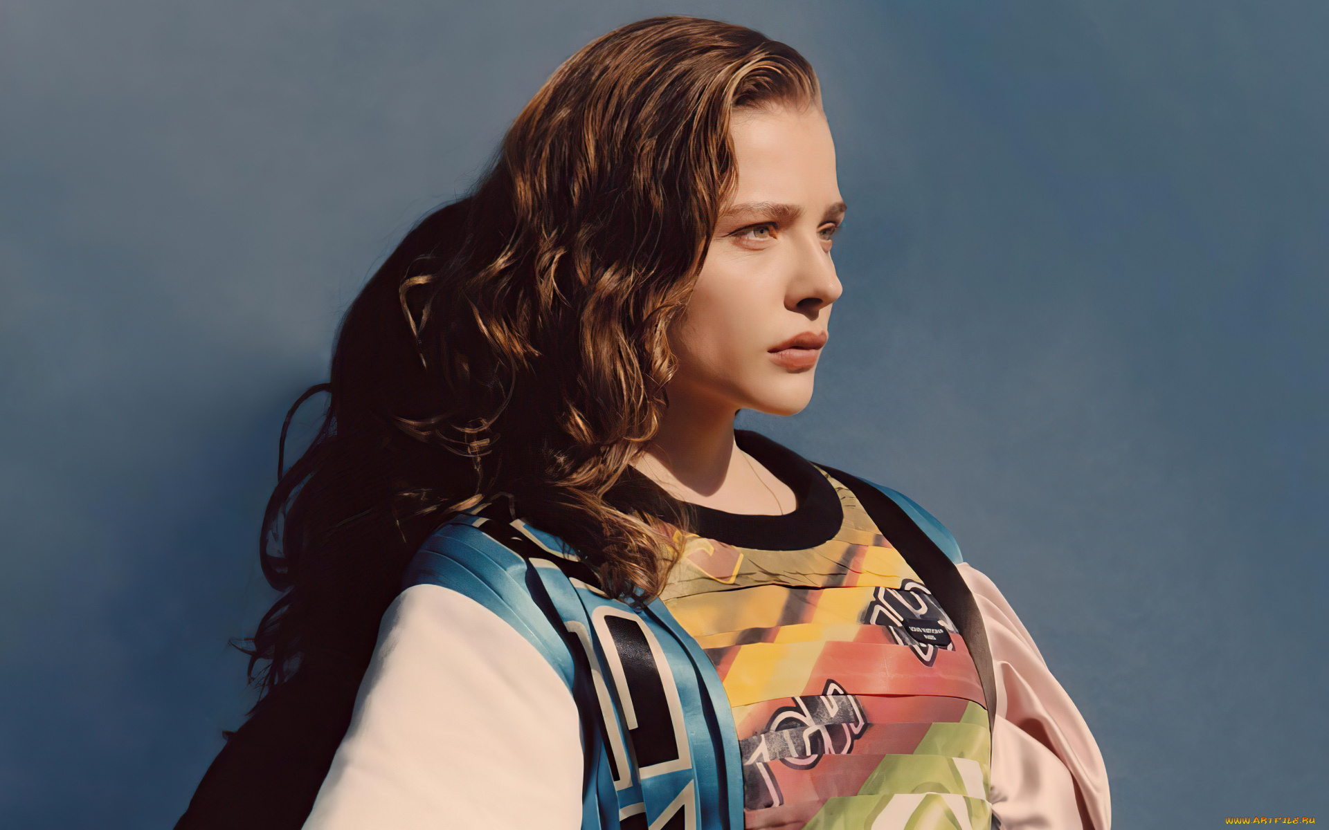 девушки, chloe, grace, moretz, шатенка, лицо, свитер