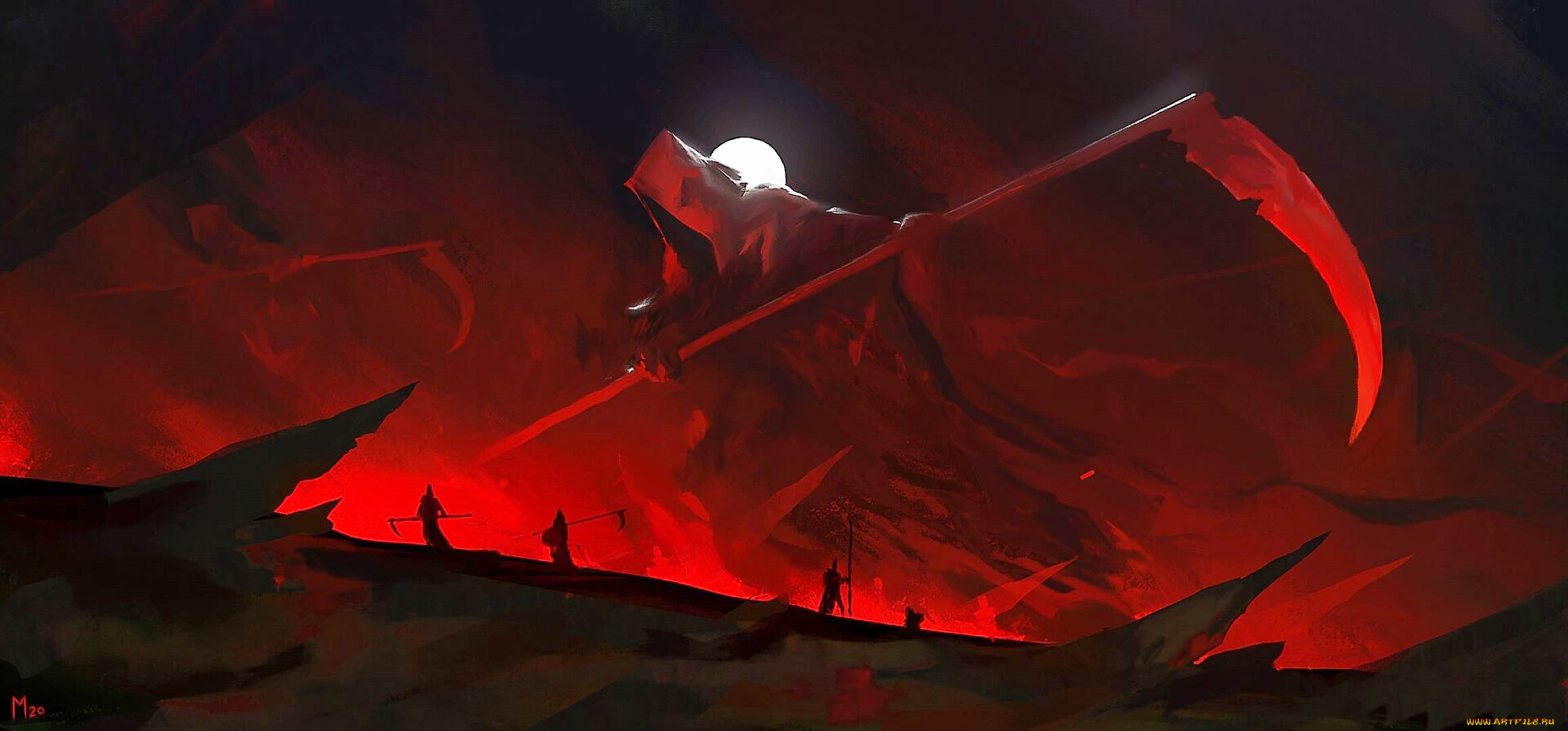 фэнтези, нежить, смерть, коса, жнецы