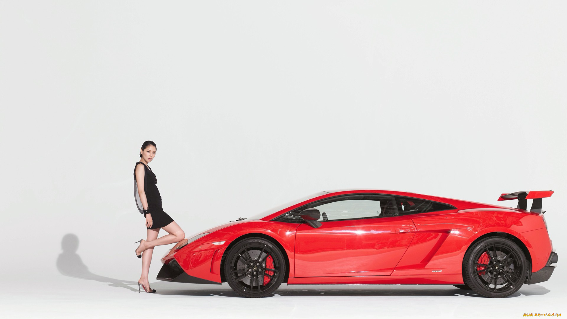 автомобили, -авто, с, девушками, девушка, красный