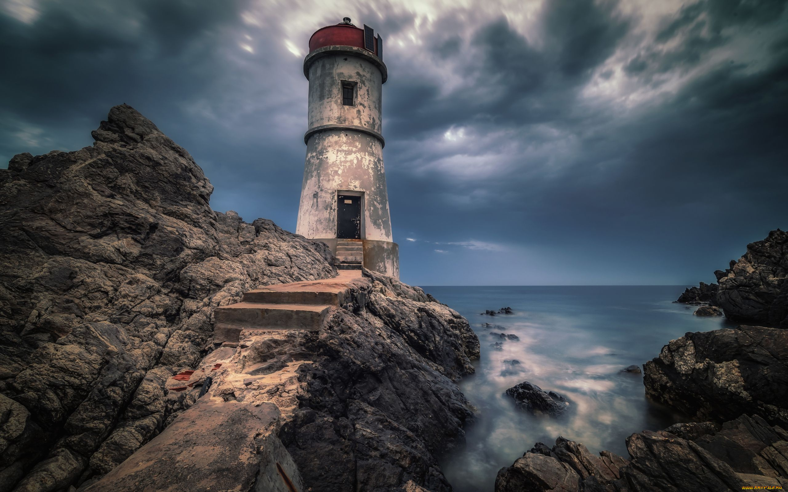 lighthouse, at, porto, cervo, costa, smeralda, sardinia, природа, маяки, lighthouse, at, porto, cervo, costa, smeralda
