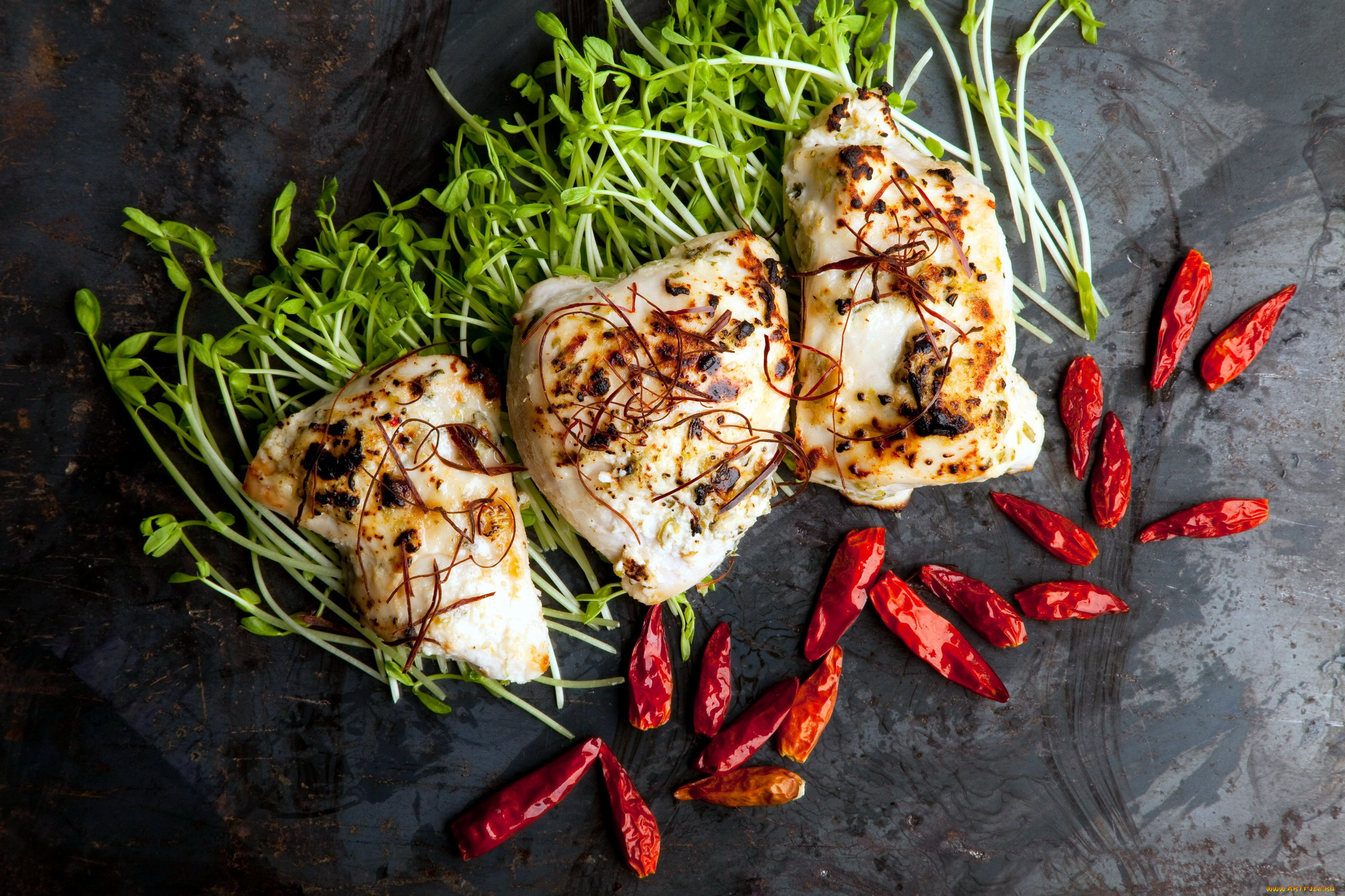 еда, мясные, блюда, индийская, кухня, филе, куриное, перчик