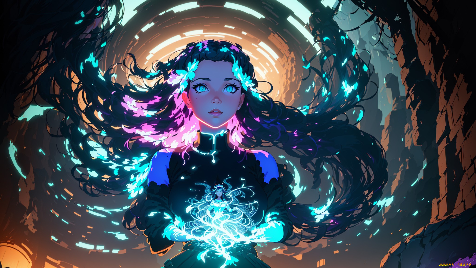 аниме, магия, , колдовство, , halloween, нейросети, графика, нейроарт, ai, art, нейронные, сети, рисунки, нейро, искусство