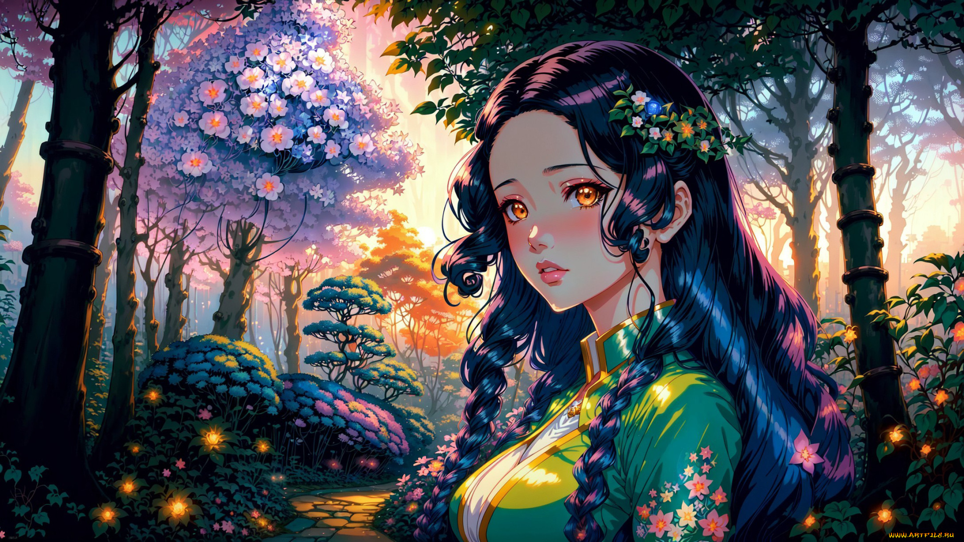 аниме, пейзажи, , природа, нейросети, графика, нейроарт, ai, art, нейронные, сети, рисунки, нейро, искусство