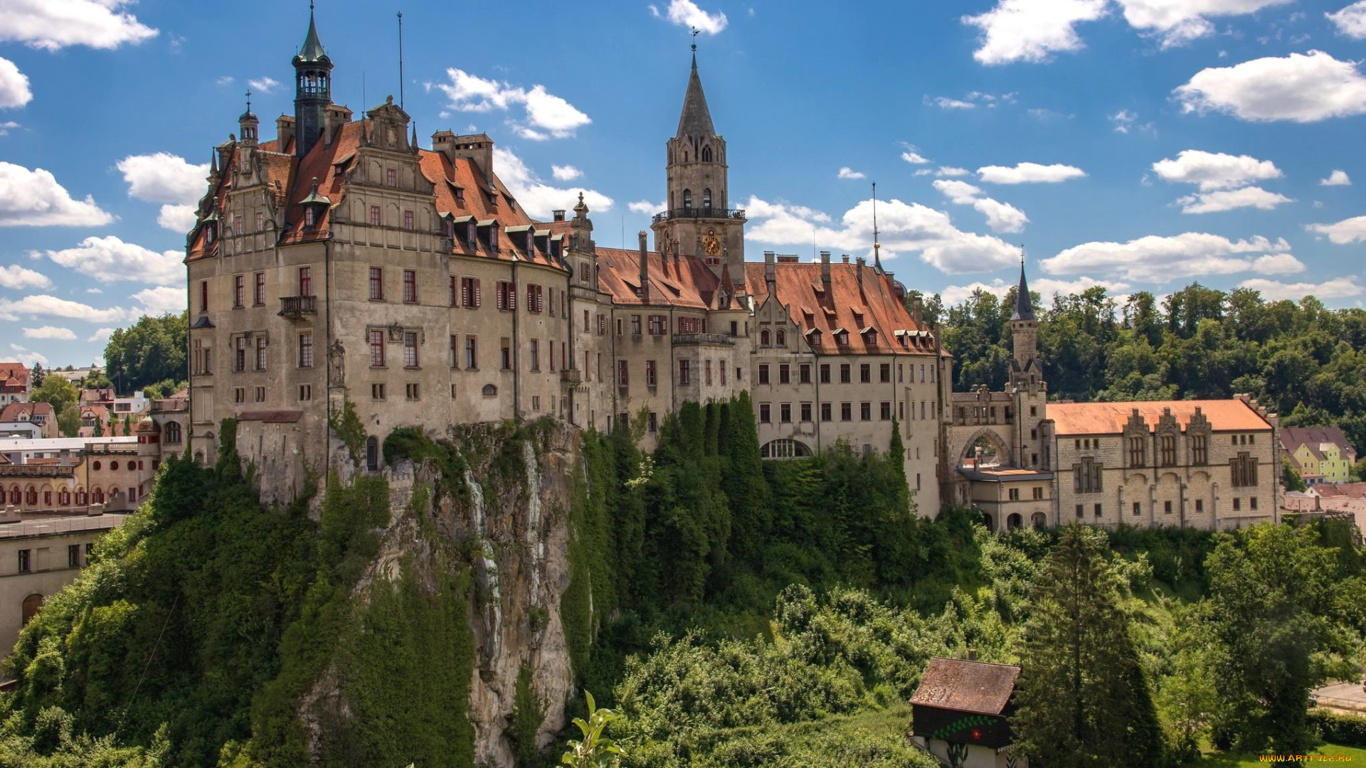 sigmaringen, castle, germany, города, замки, германии, sigmaringen, castle