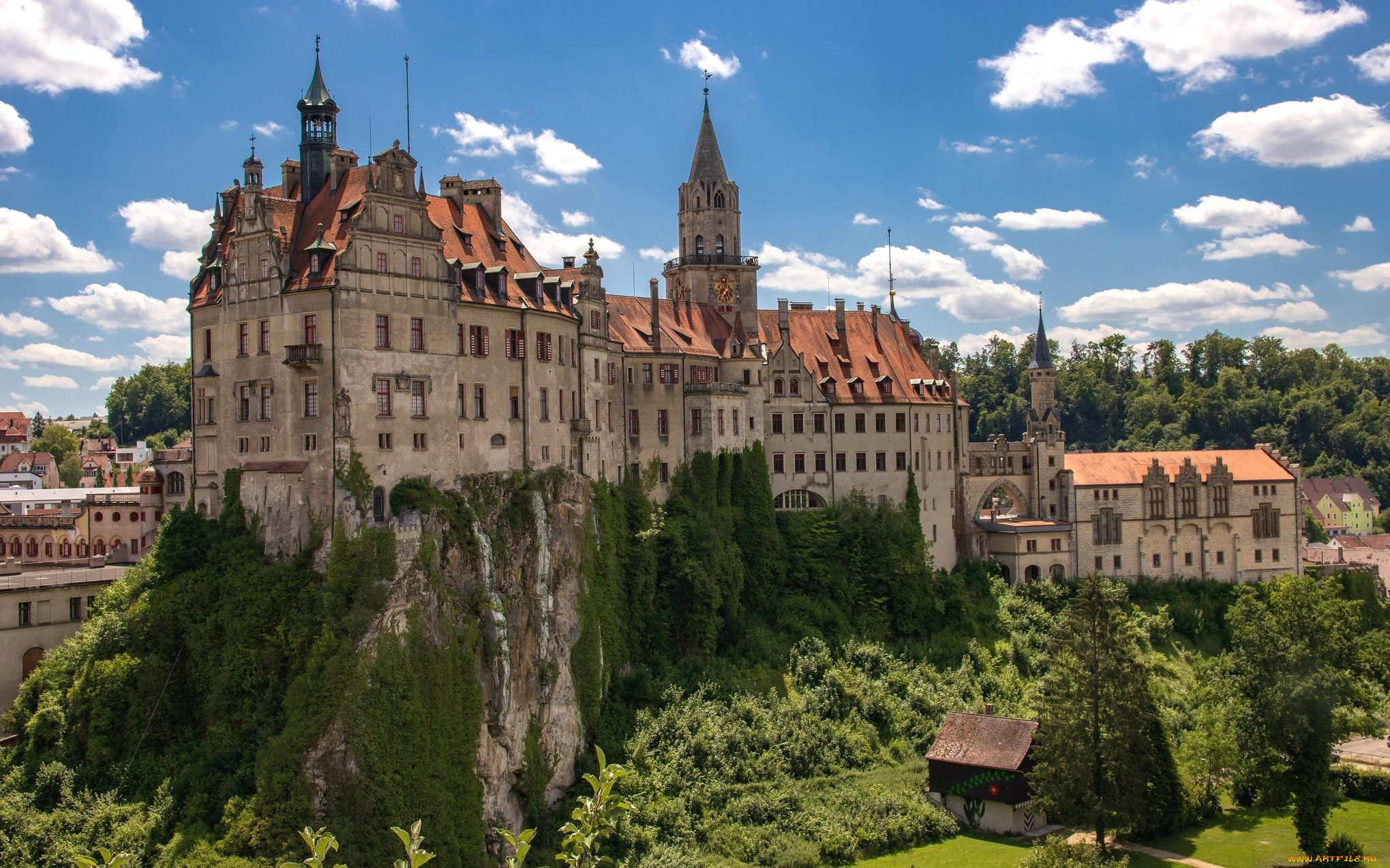 sigmaringen, castle, germany, города, замки, германии, sigmaringen, castle
