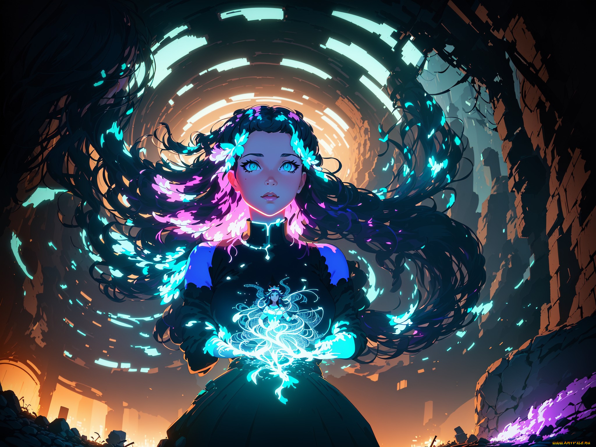 аниме, магия, , колдовство, , halloween, нейросети, графика, нейроарт, ai, art, нейронные, сети, рисунки, нейро, искусство