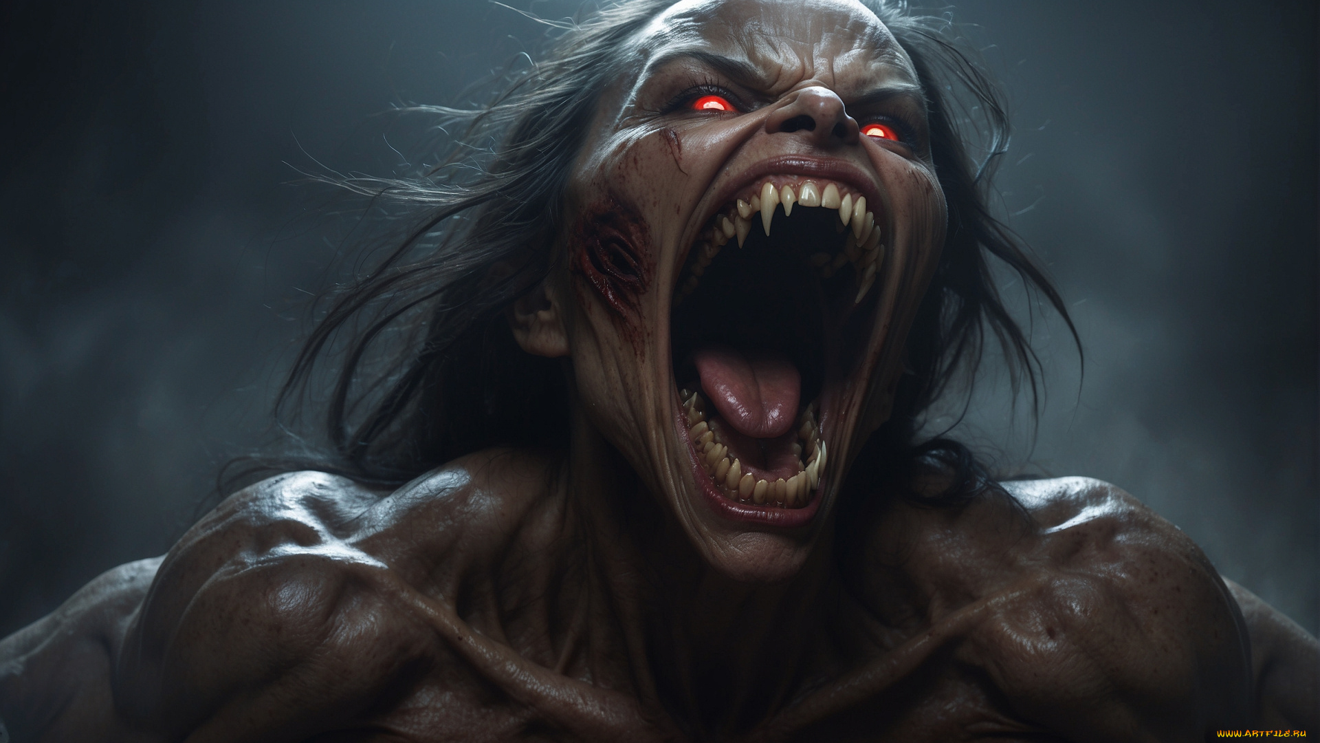 3д, графика, ужас, , horror, монстр