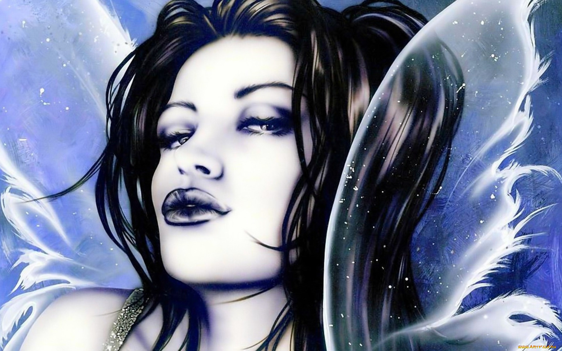 рисованное, люди, девушка, лицо