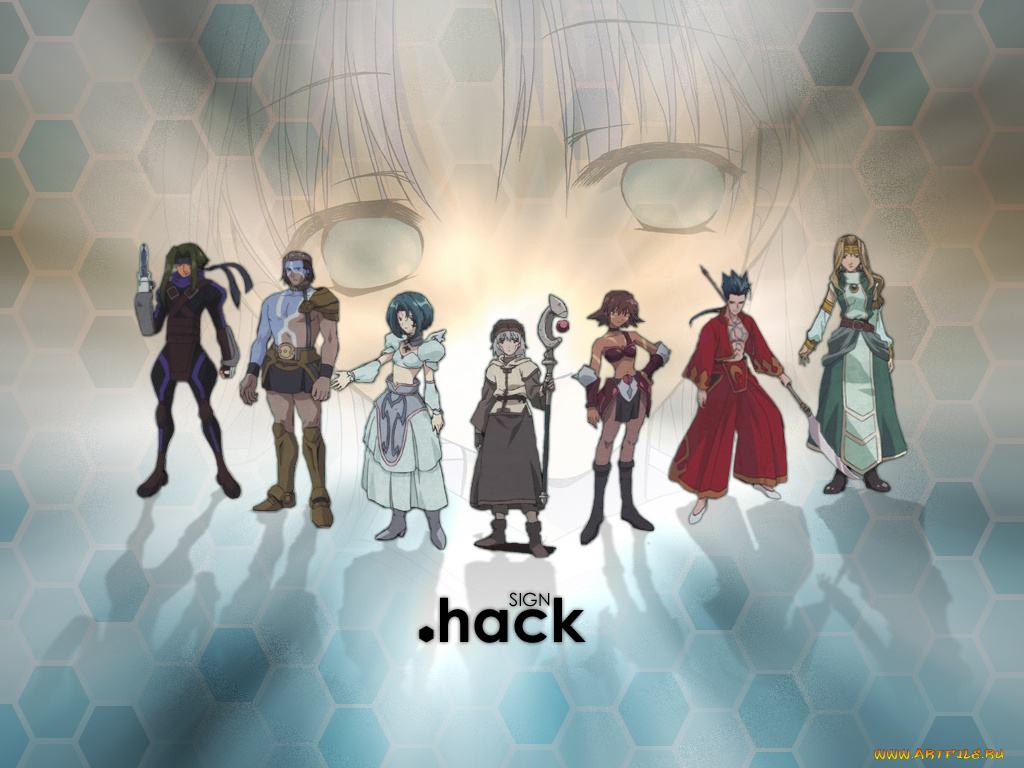 аниме, hack, sign