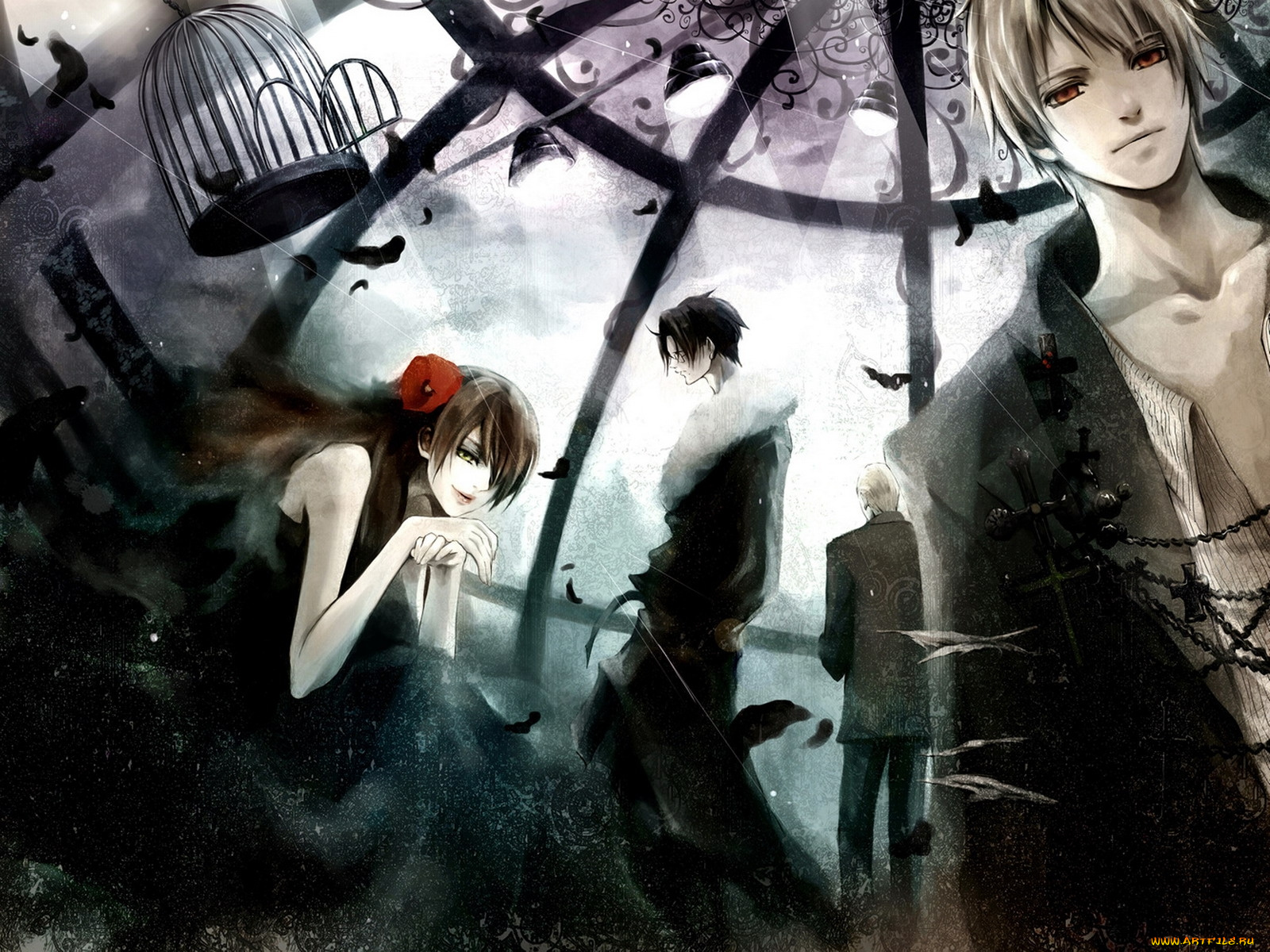 аниме, hetalia, axis, powers