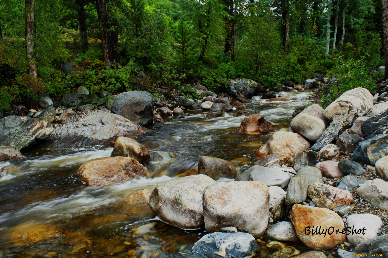 природа, реки, озера, лес, камни, река