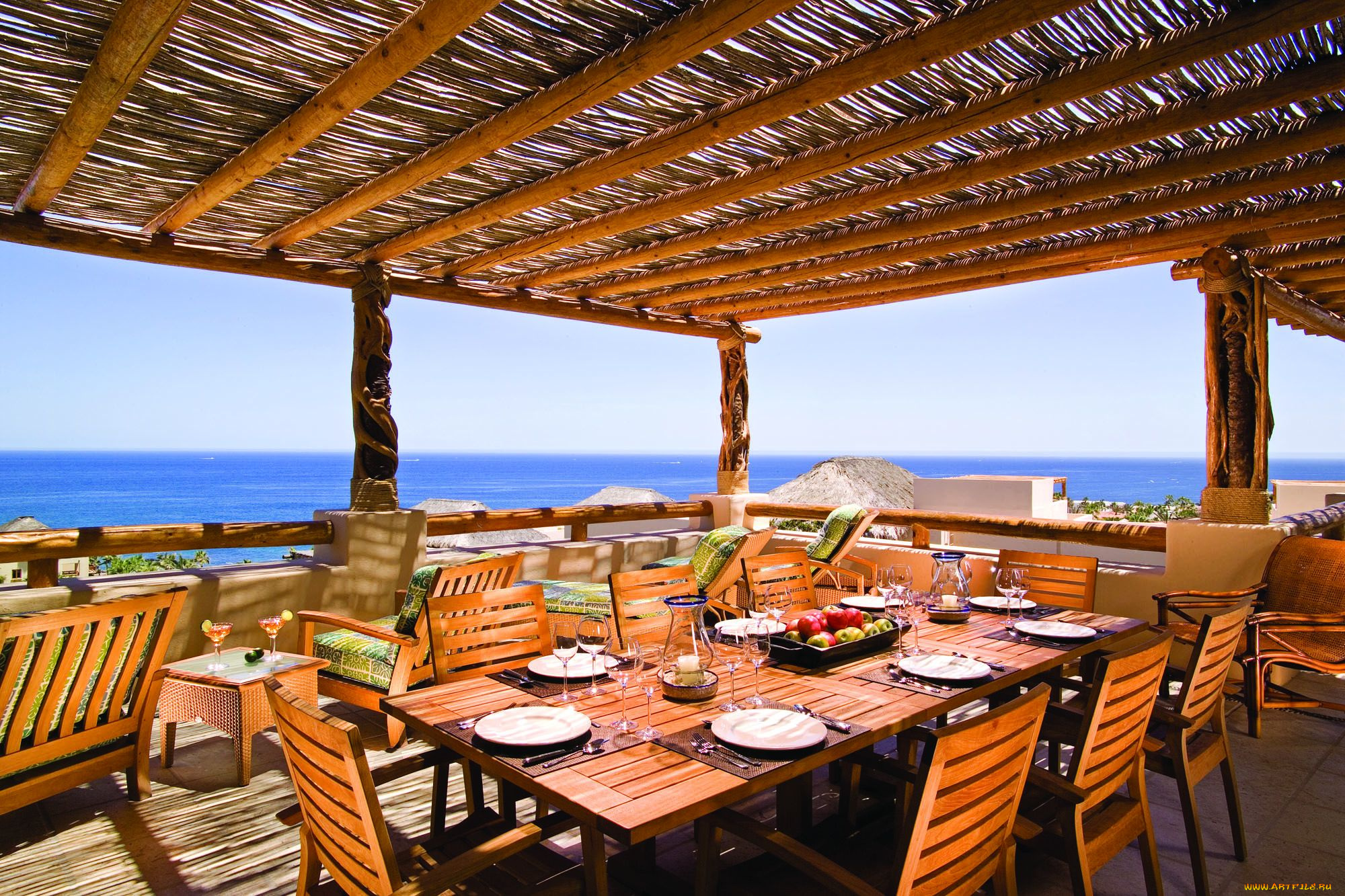 интерьер, веранды, террасы, балконы, los, cabos, мексика