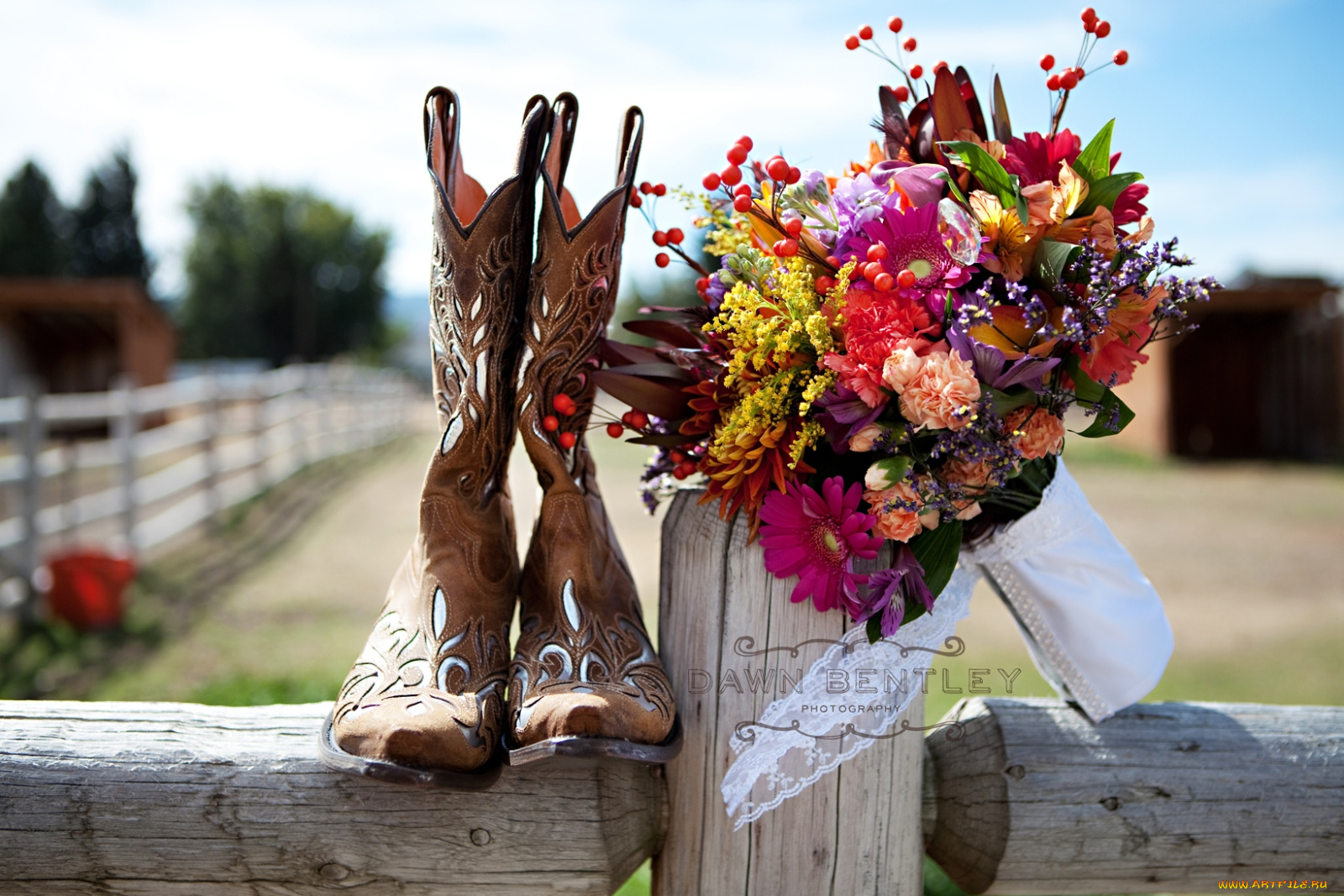 цветы, букеты, композиции, ковбойки, сапоги, букет