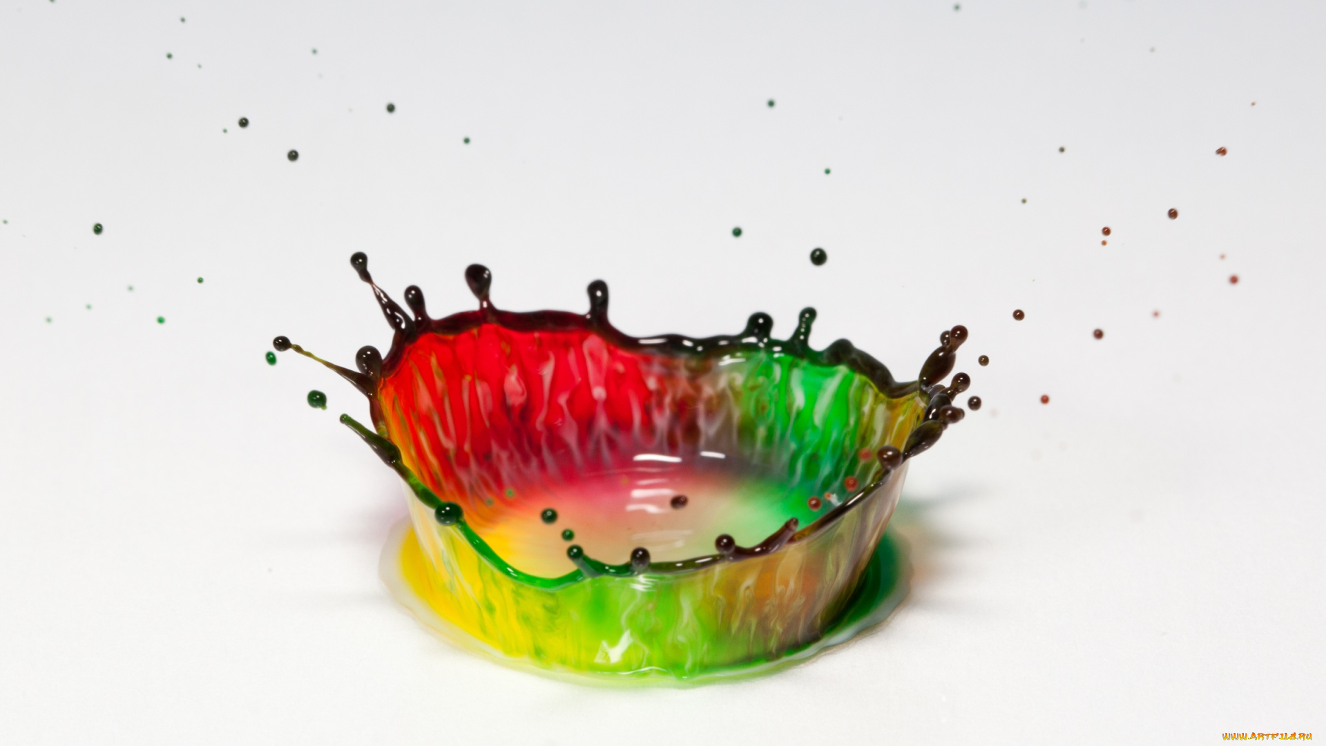 разное, капли, брызги, всплески, всплеск, радужный