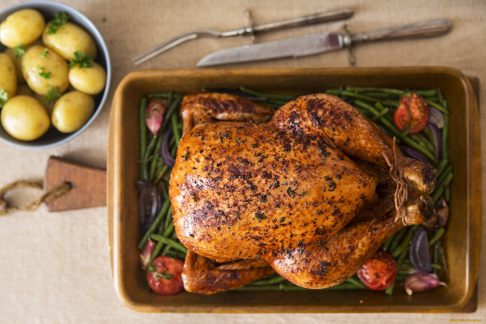 еда, мясные, блюда, курица, картофель