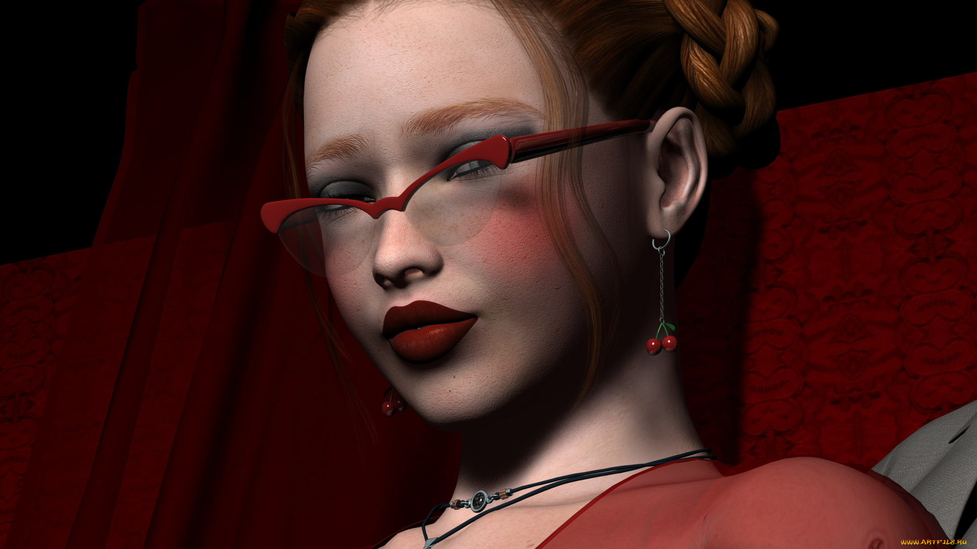 devotion, 3д, графика, люди, , people, девушка, взгляд, очки