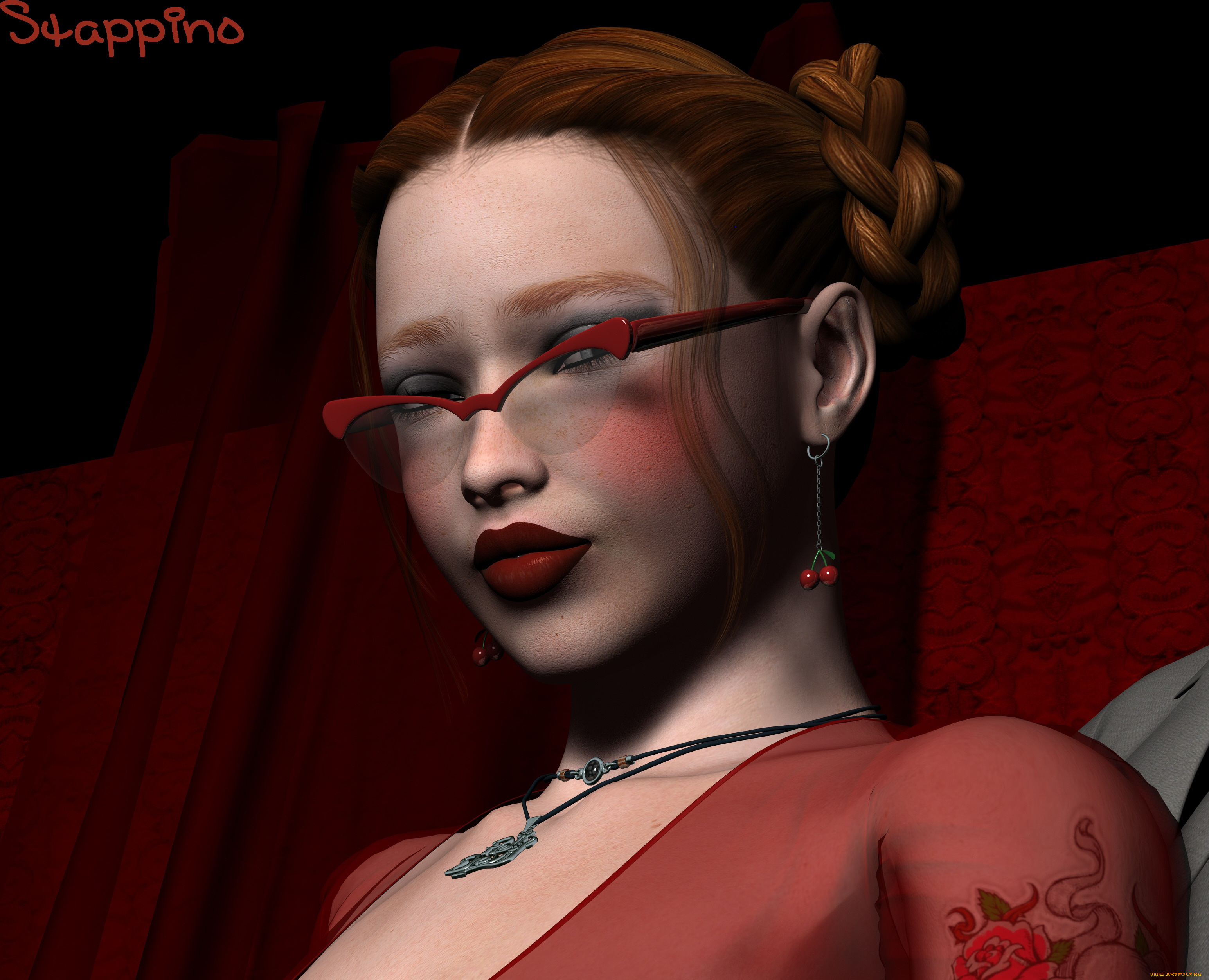 devotion, 3д, графика, люди, , people, девушка, взгляд, очки