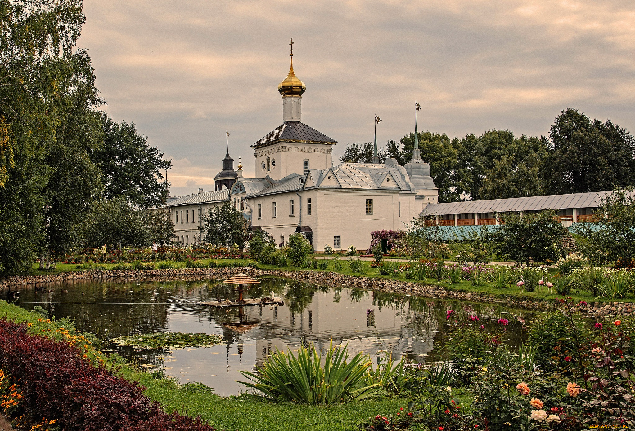 свято-введенский, толгский, женский, монаст, города, -, православные, церкви, , монастыри, монастырь, парк, пруд