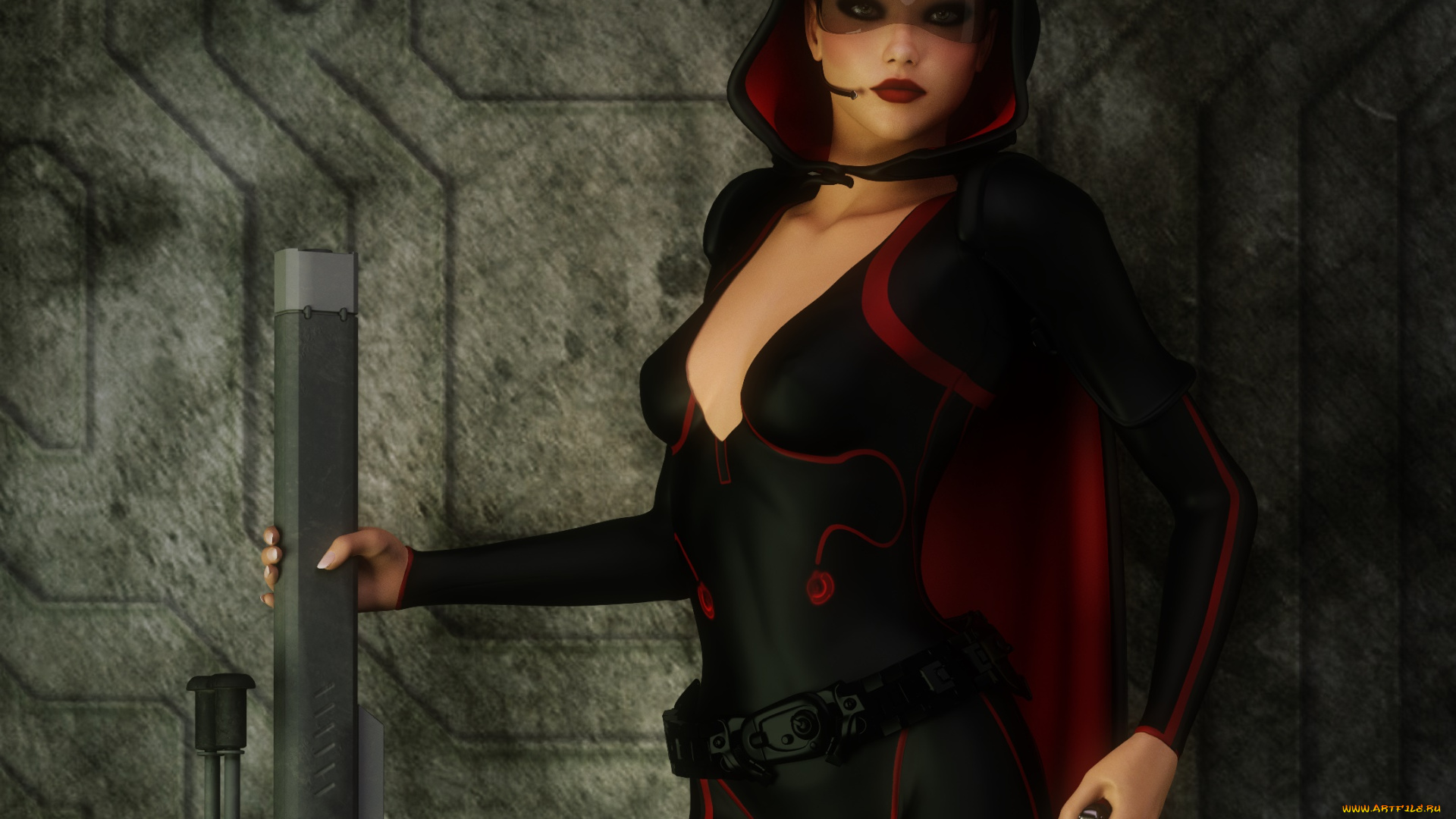 3д, графика, фантазия, , fantasy, девушка, фон, взгляд