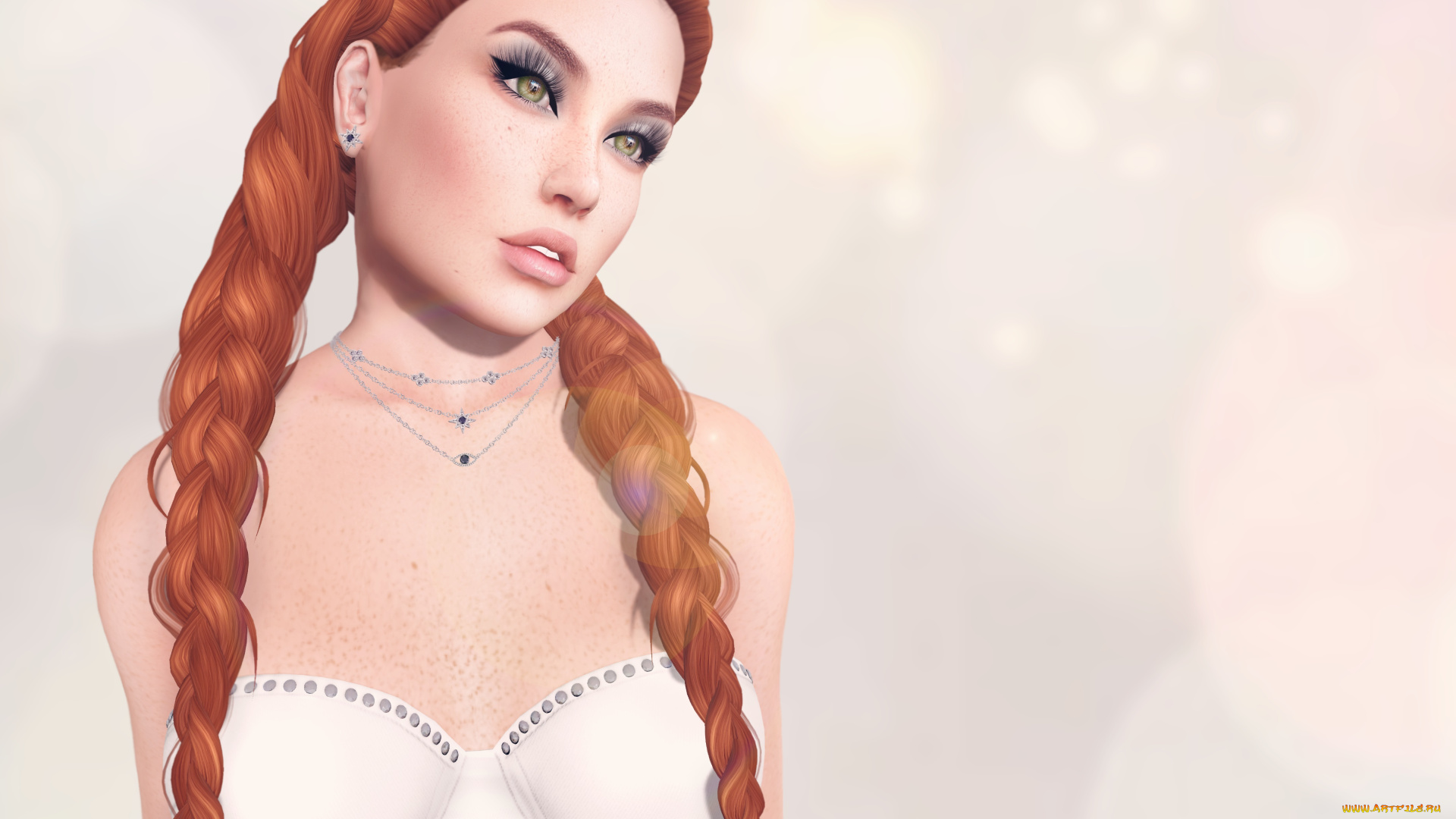 3д, графика, люди, , people, фон, взгляд, девушка