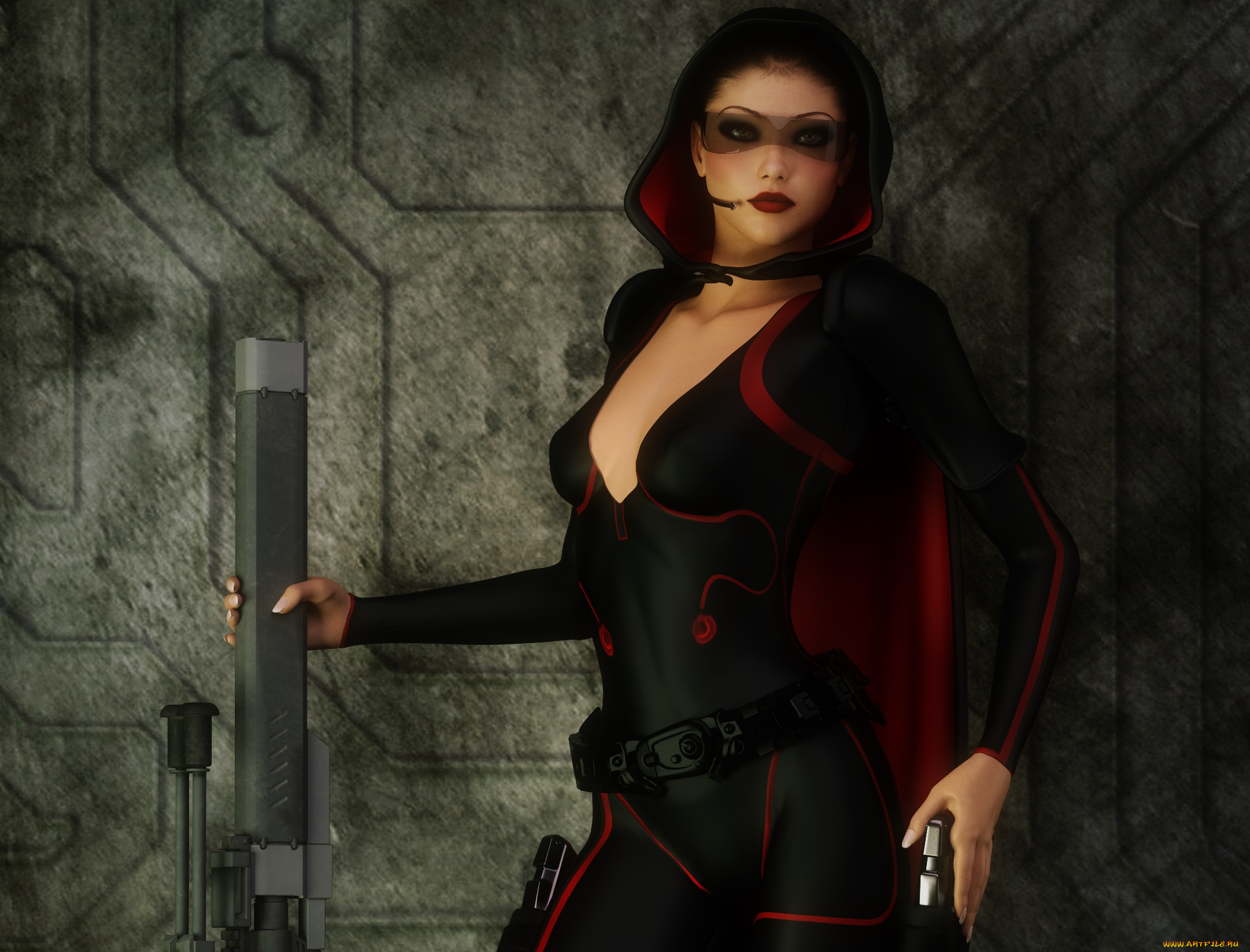 3д, графика, фантазия, , fantasy, девушка, фон, взгляд