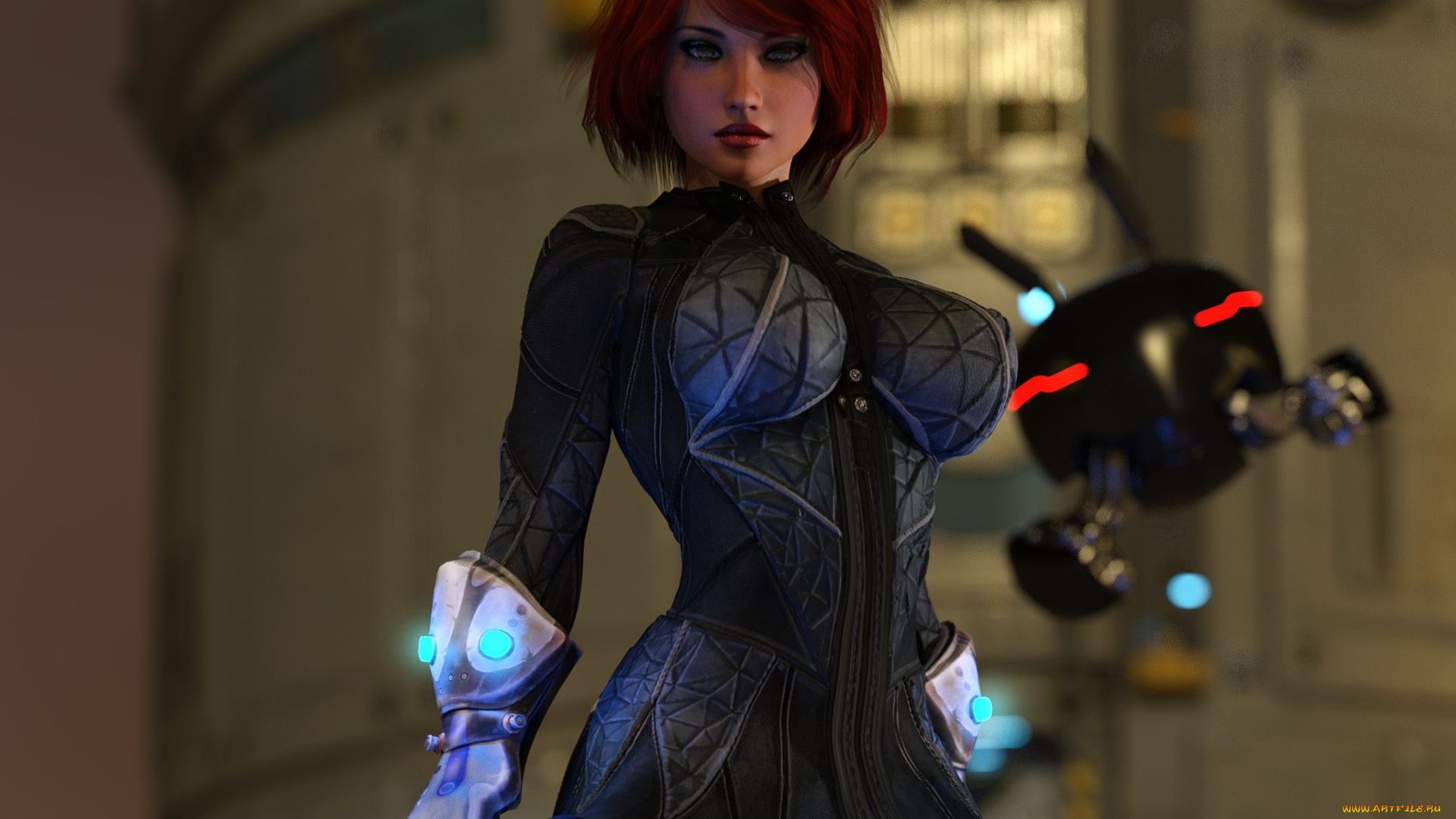 3д, графика, фантазия, , fantasy, фон, взгляд, девушка