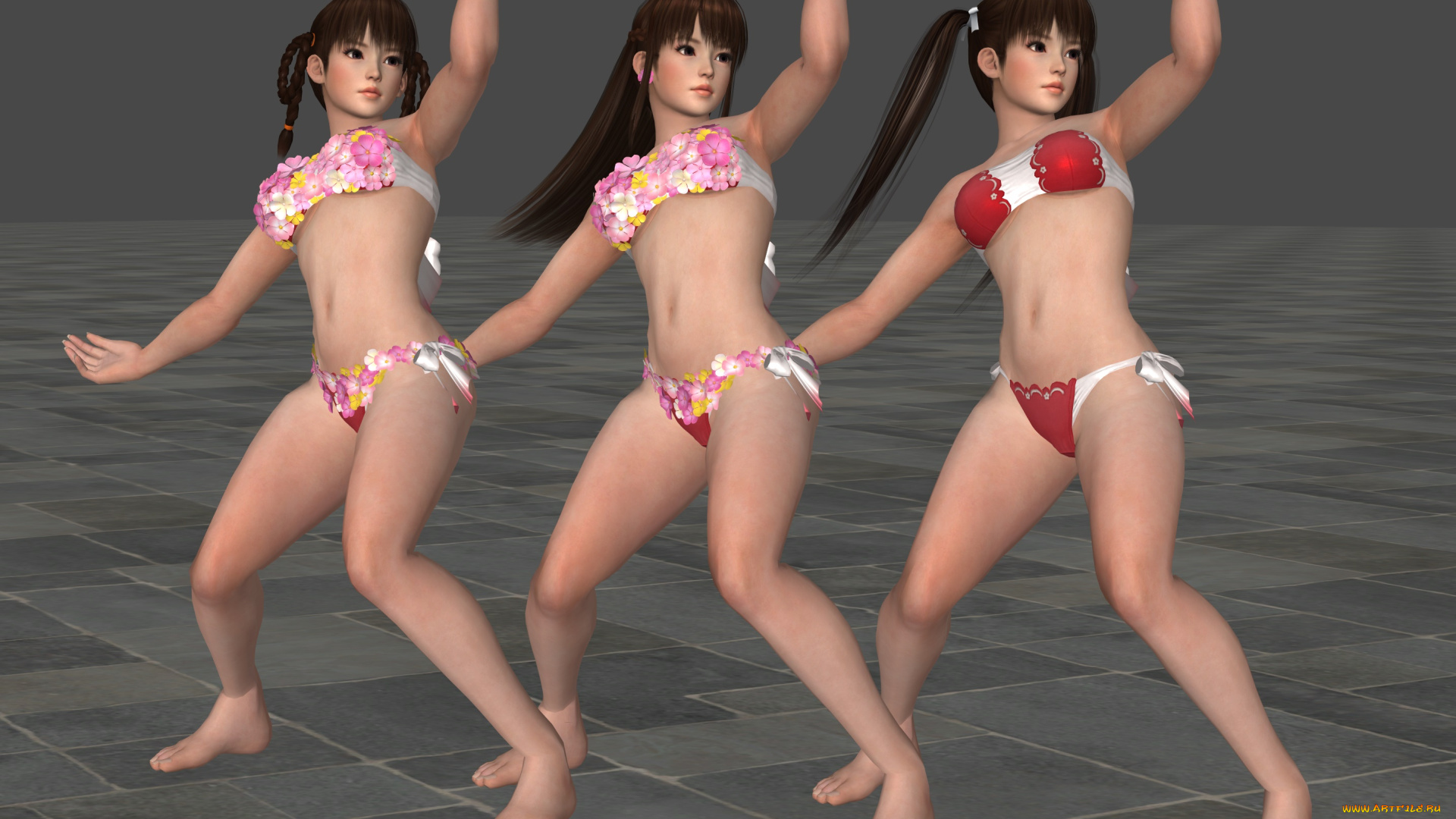 3д, графика, люди, , people, взгляд, девушки, поза, фон