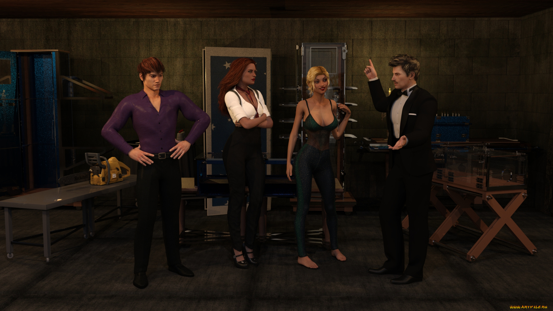 3д, графика, люди, , people, взгляд, парень, фон, девушки