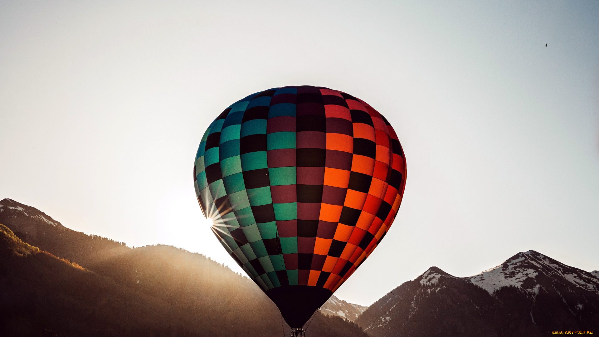 авиация, воздушные, шары, горы, шар