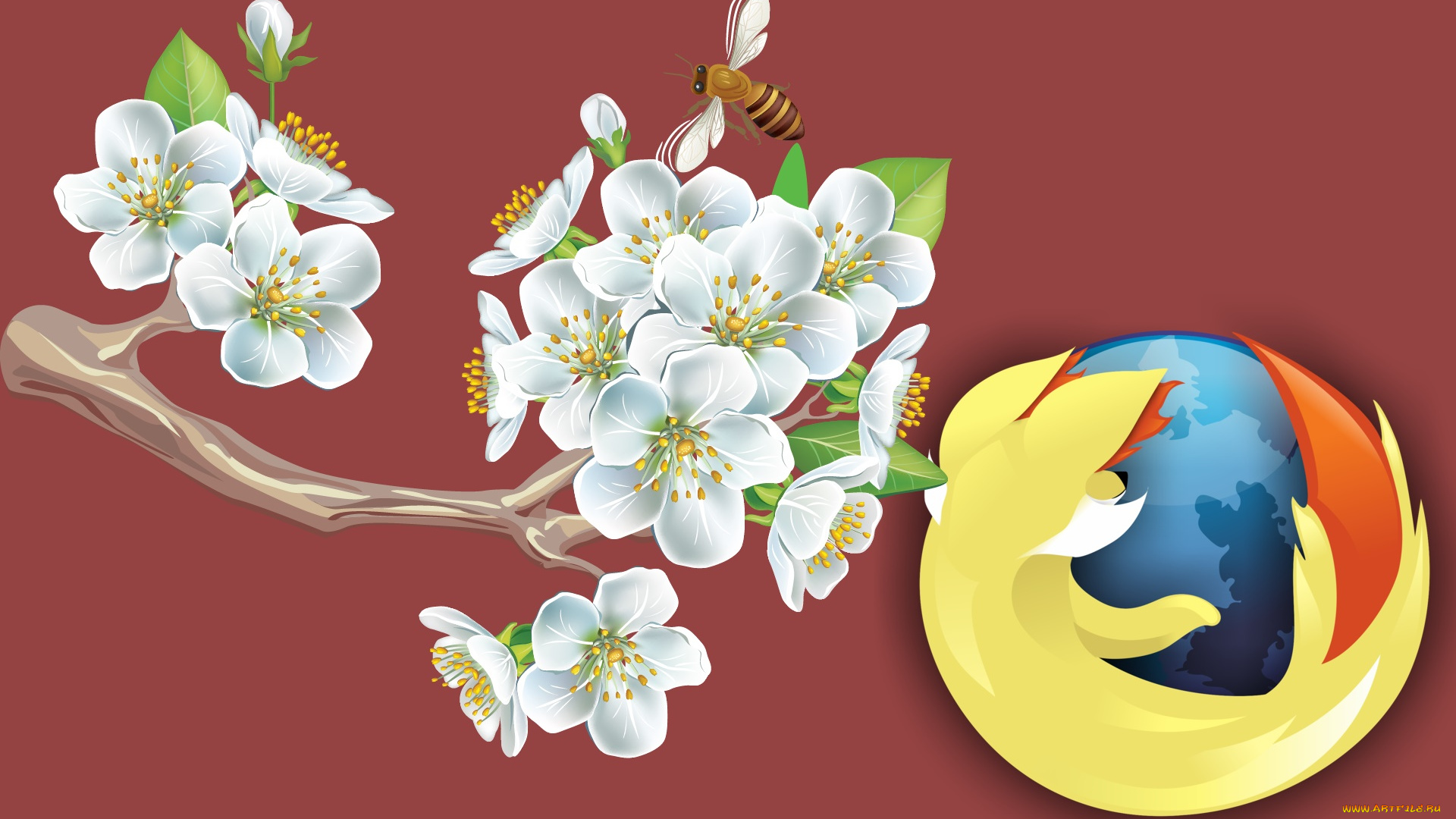 компьютеры, mozilla, firefox, фон, логотип