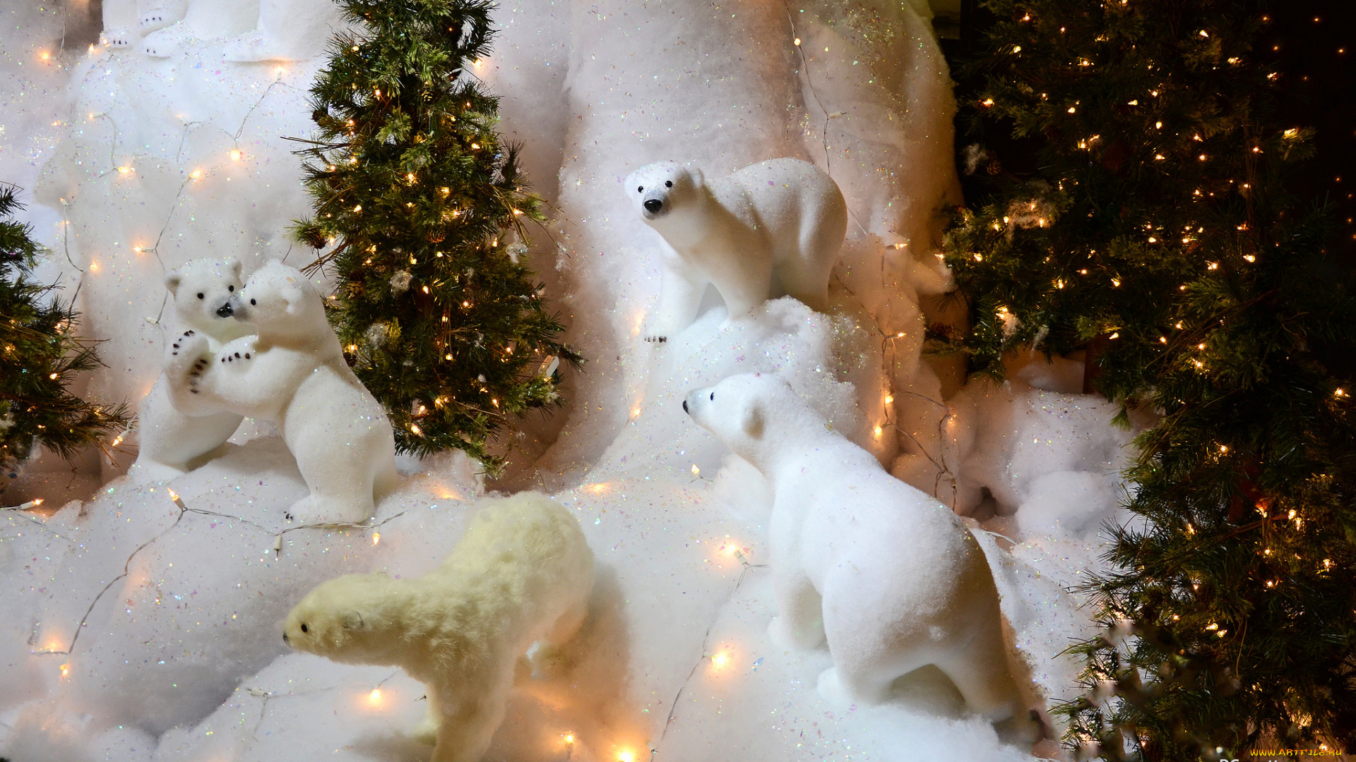 праздничные, фигурки, медведи