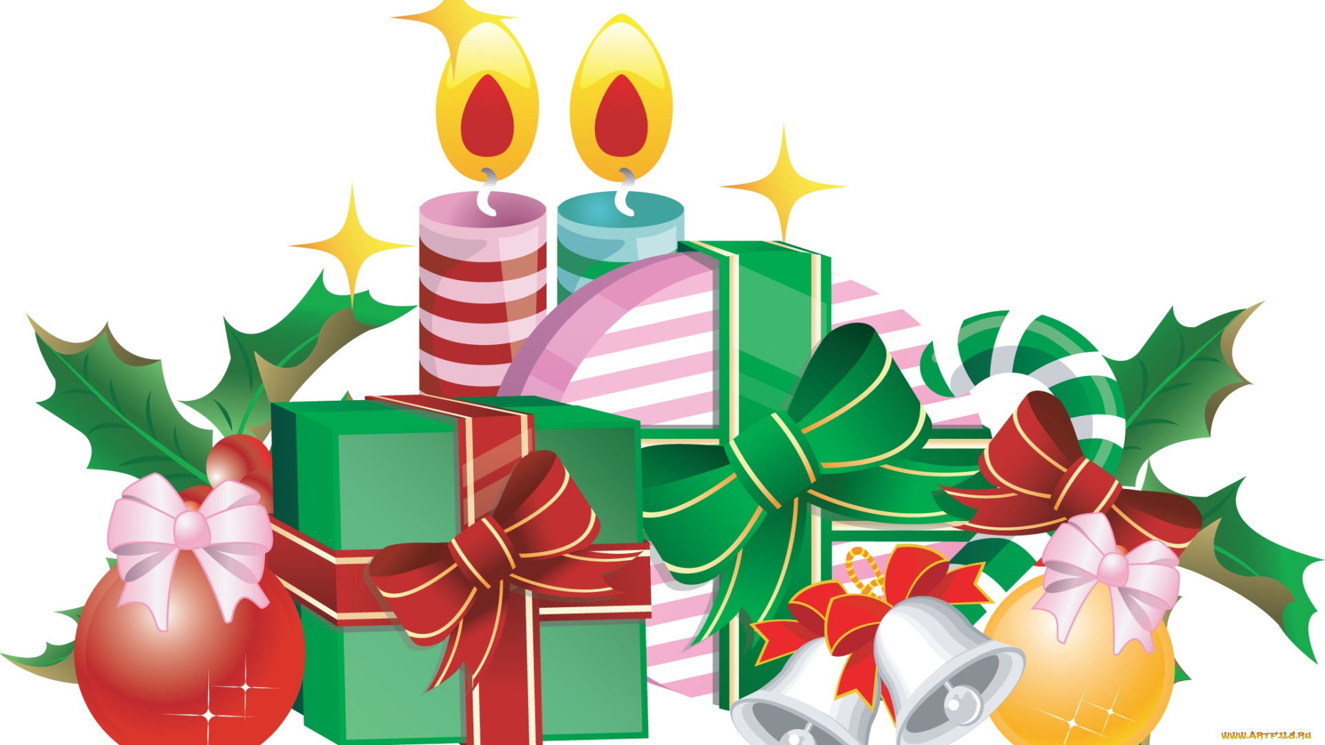 праздничные, векторная, графика, , новый, год, подарки