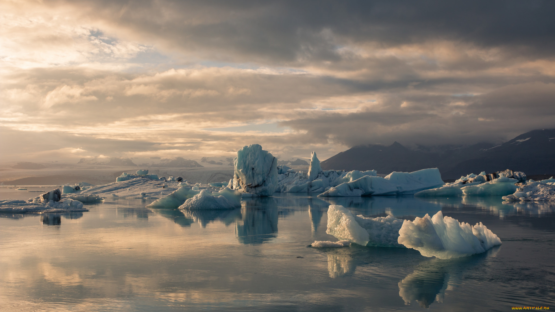 природа, айсберги, и, ледники, лёд