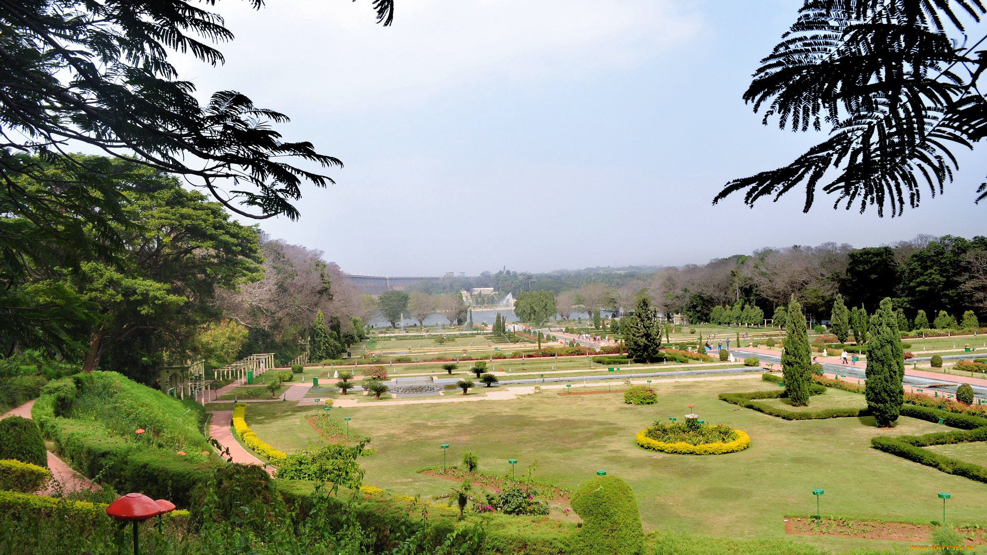 природа, парк, аллеи, клумбы, фонтаны