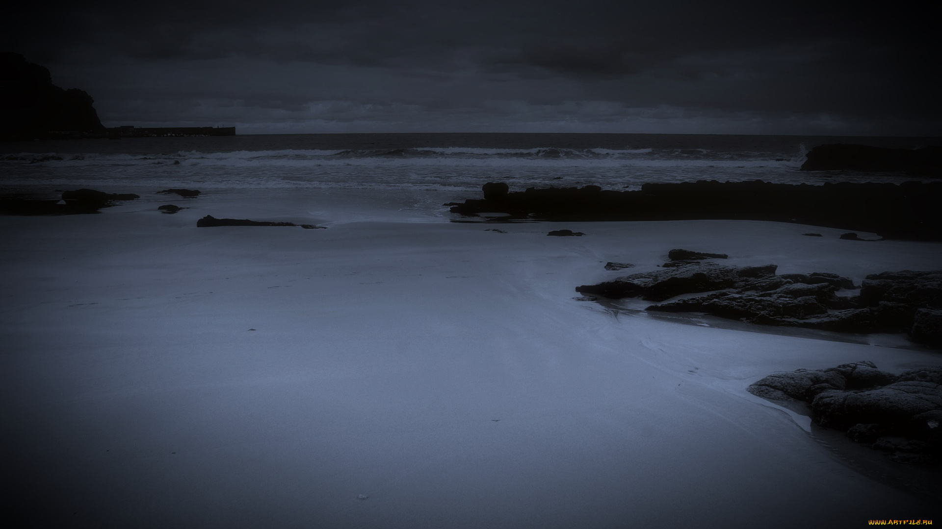 природа, побережье, море, камни