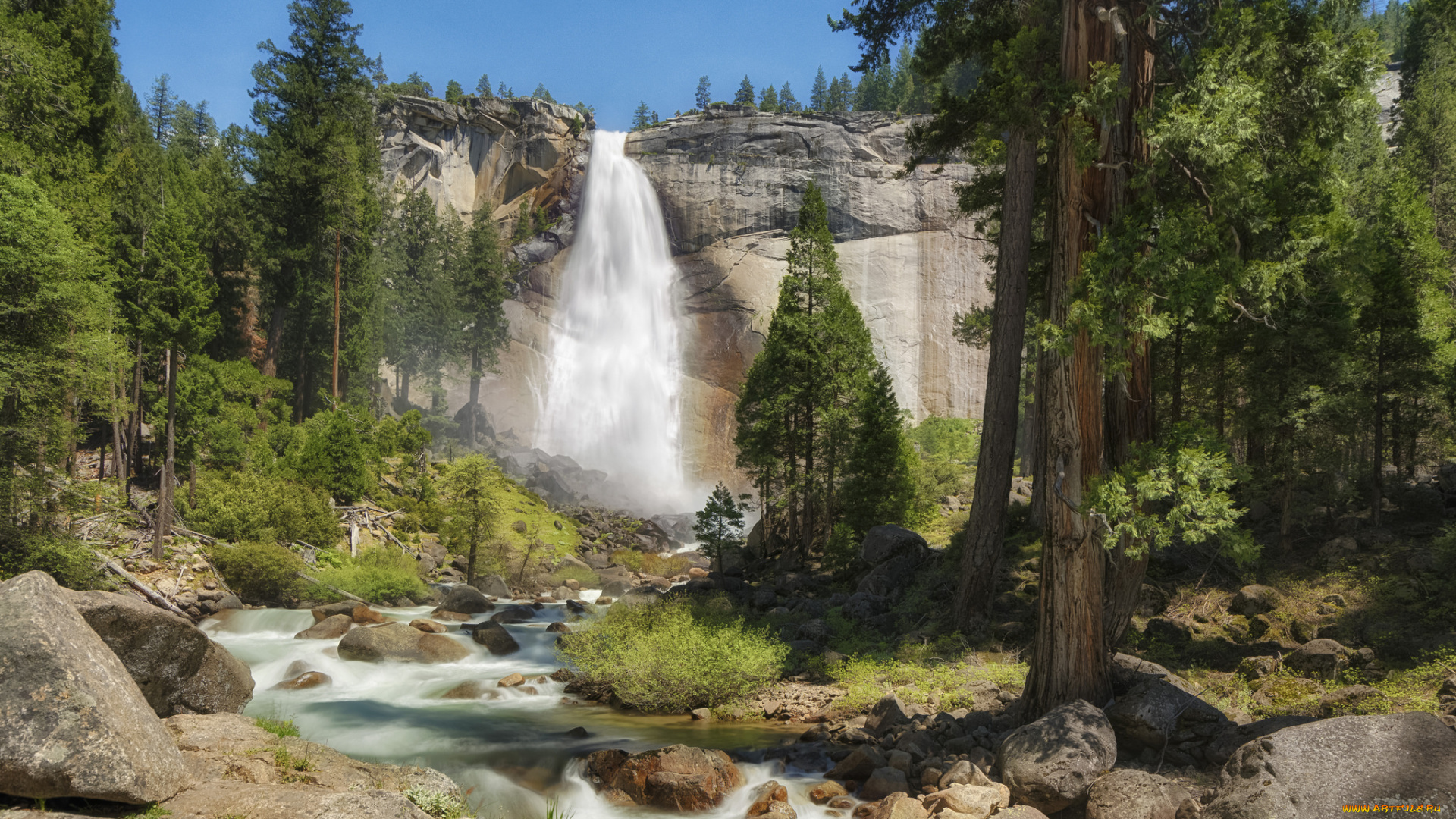 природа, водопады, простор