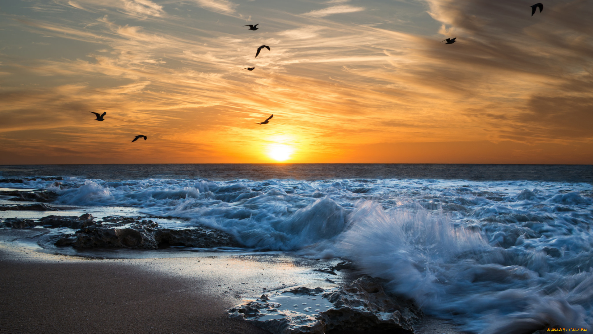 природа, восходы, закаты, закат