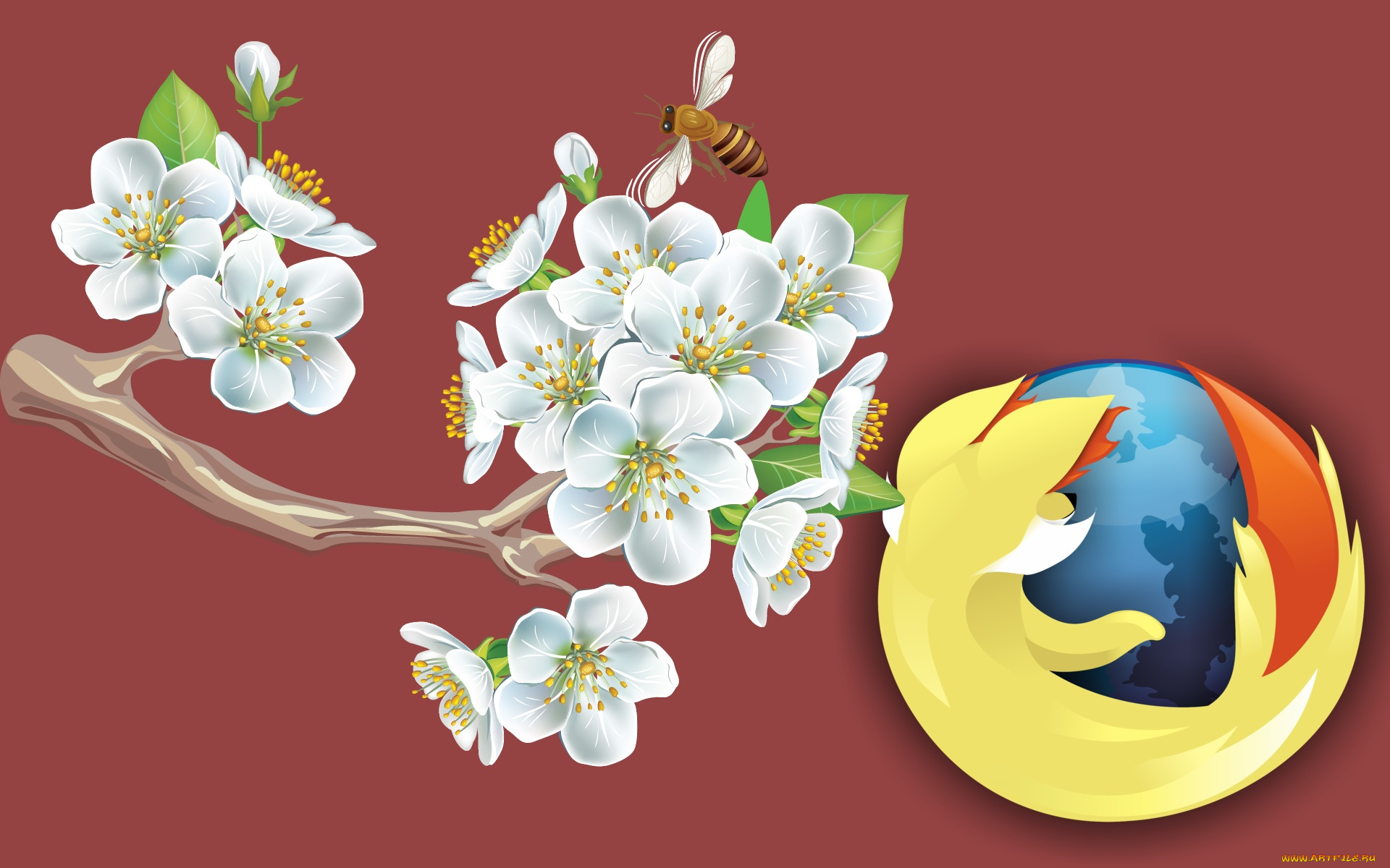 компьютеры, mozilla, firefox, фон, логотип