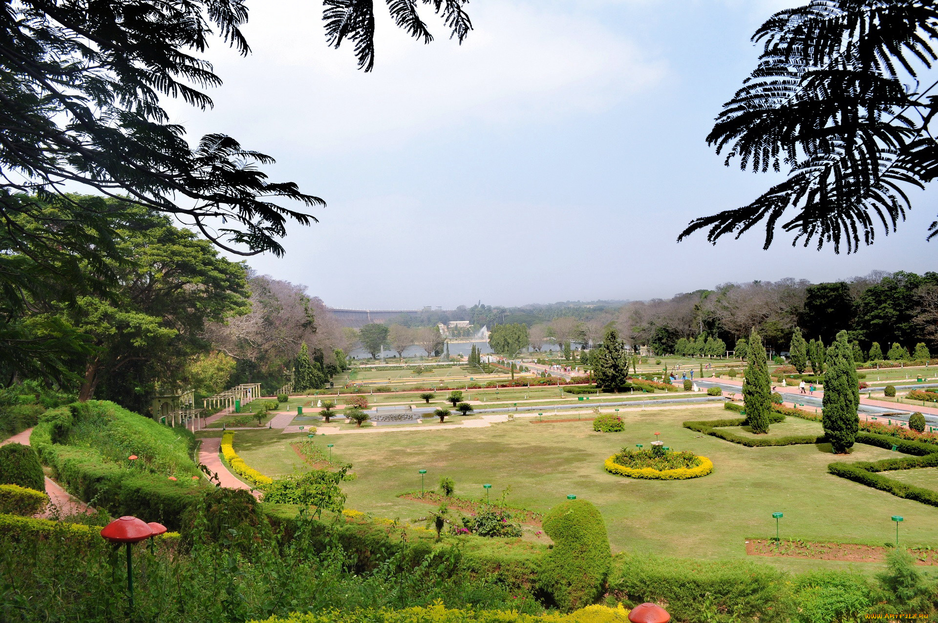 природа, парк, аллеи, клумбы, фонтаны