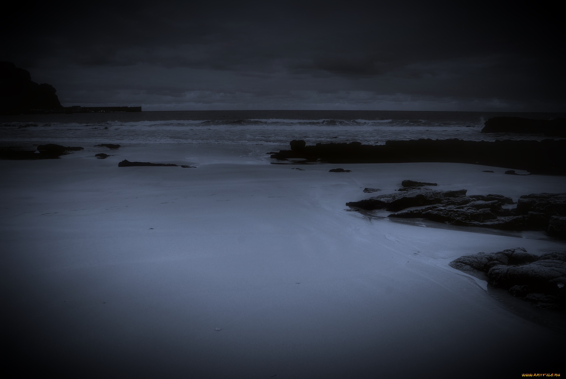 природа, побережье, море, камни