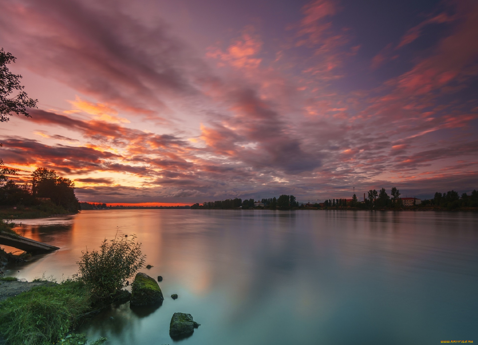 природа, восходы, закаты, mulden, нева, река, корчминские