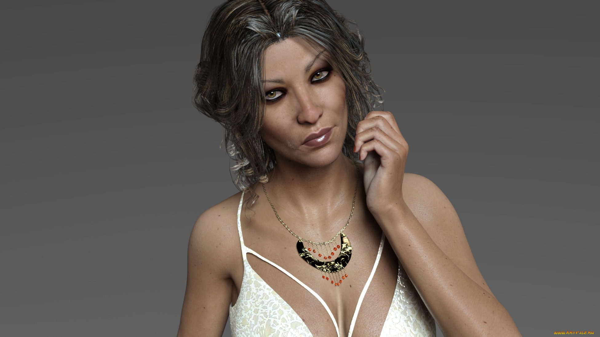 3д, графика, портрет, , portraits, фон, девушка, взгляд