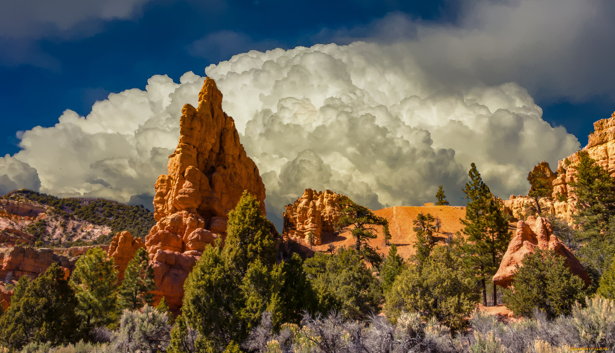 природа, горы, простор