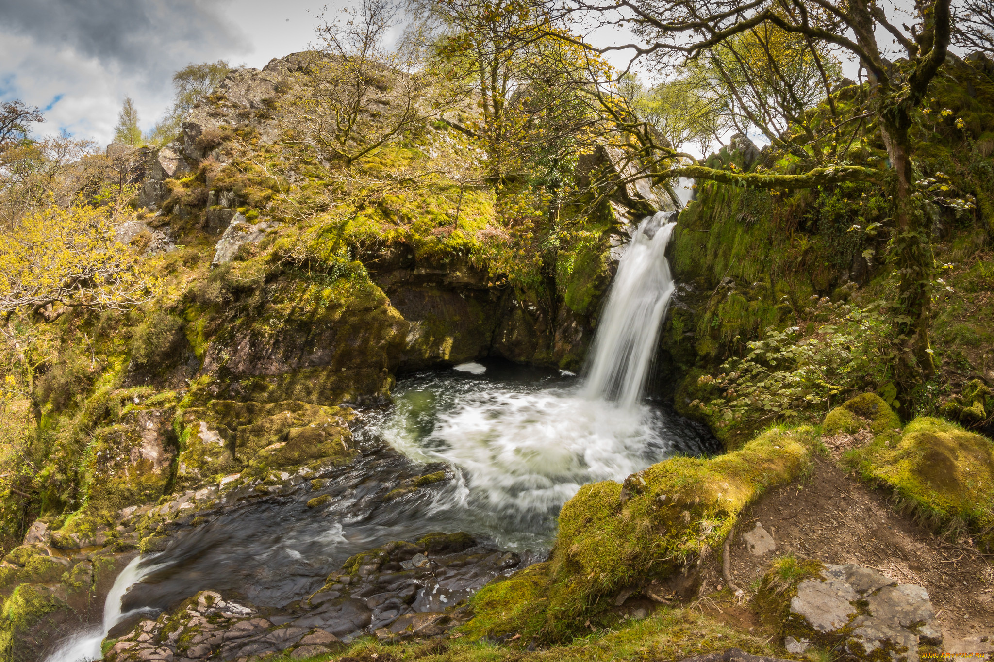 природа, водопады, простор