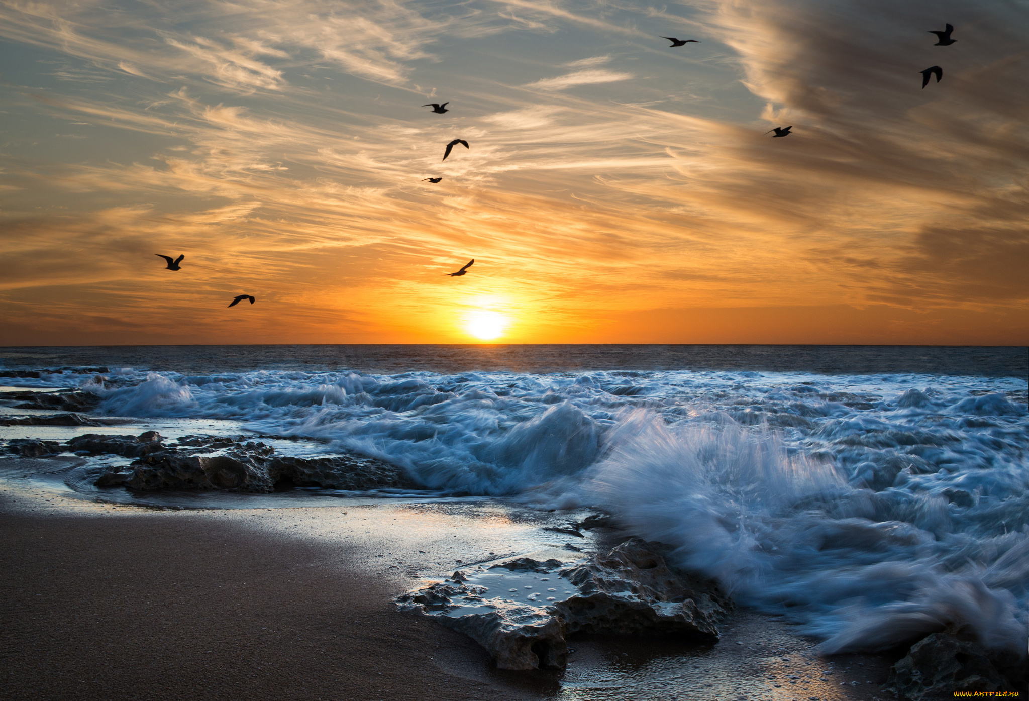 природа, восходы, закаты, закат